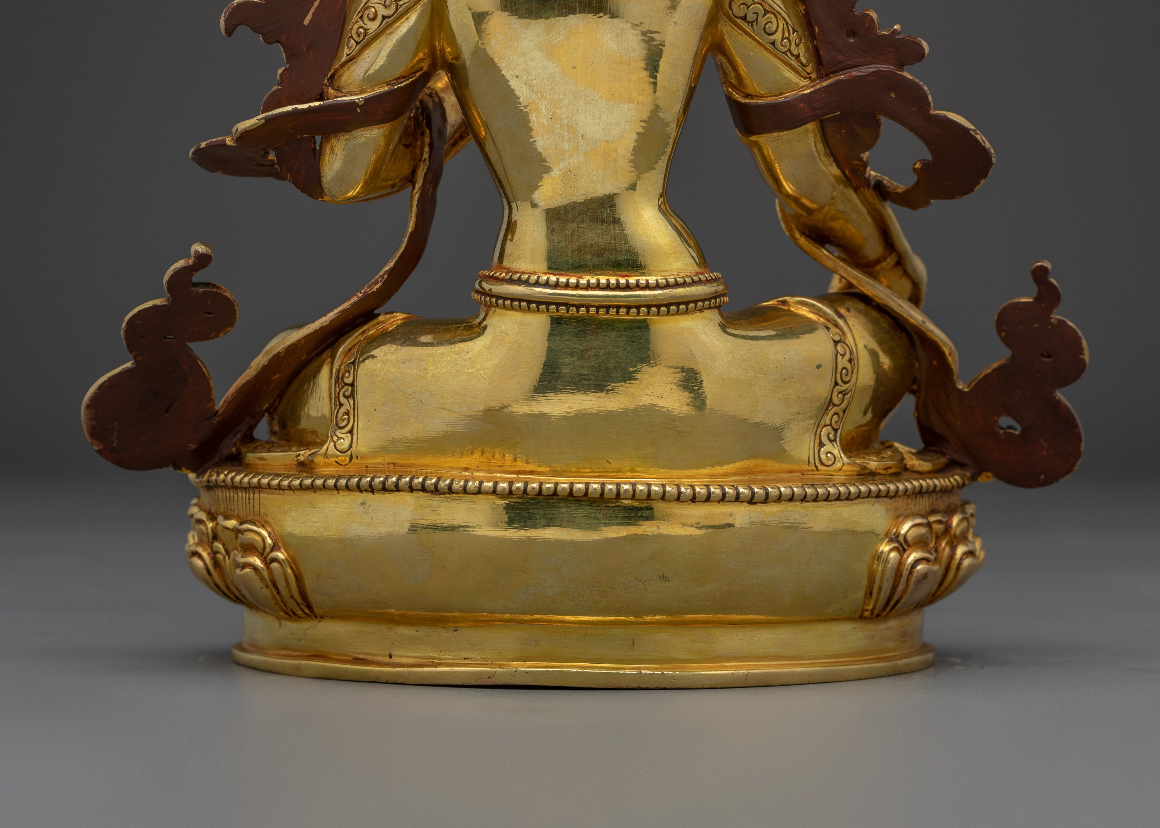 Golden Handmade Green Tara Art | Shyama Tara - Mother of Liberation
