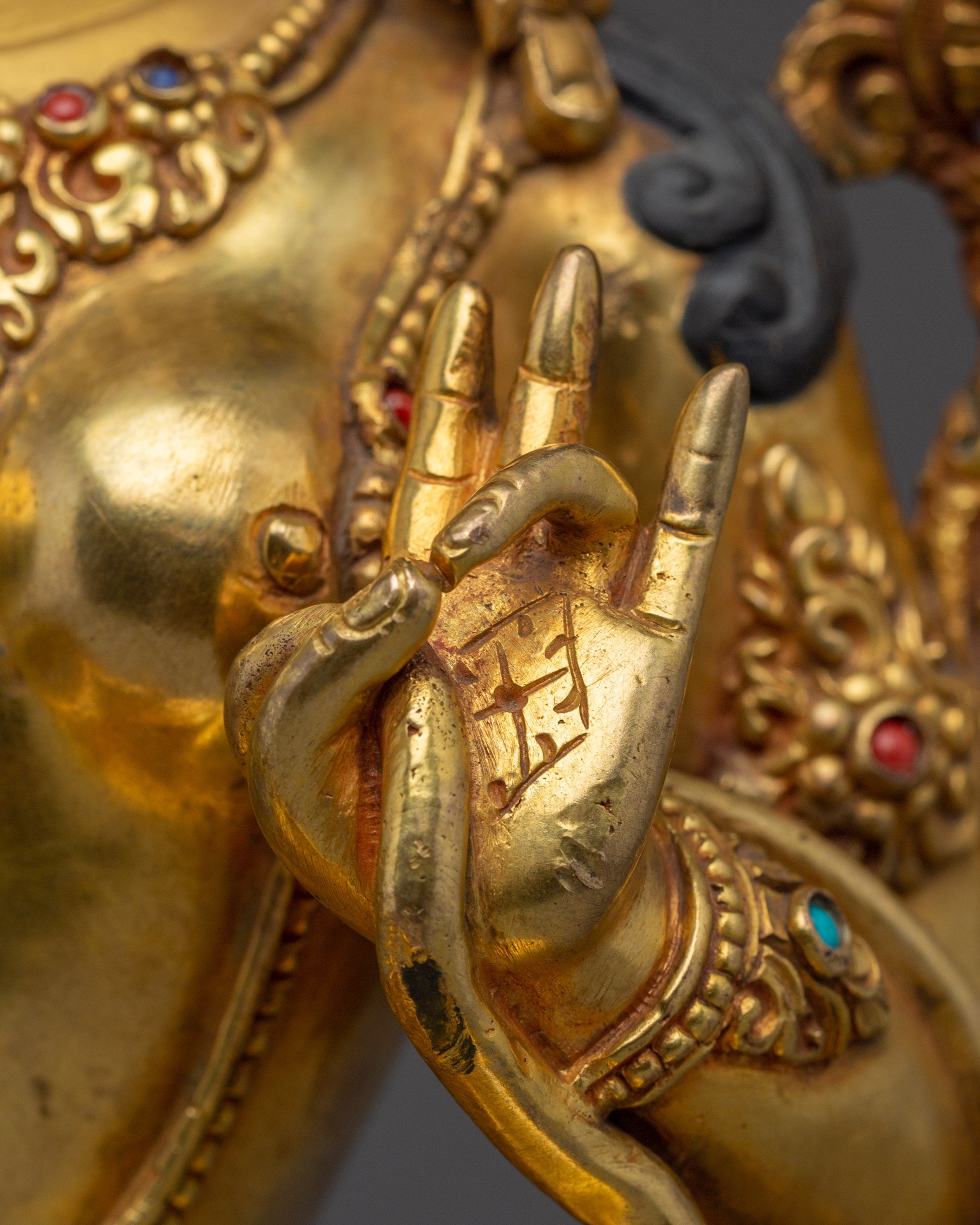 Golden Handmade Green Tara Artwork | Shyama Tara - Mother of Liberation