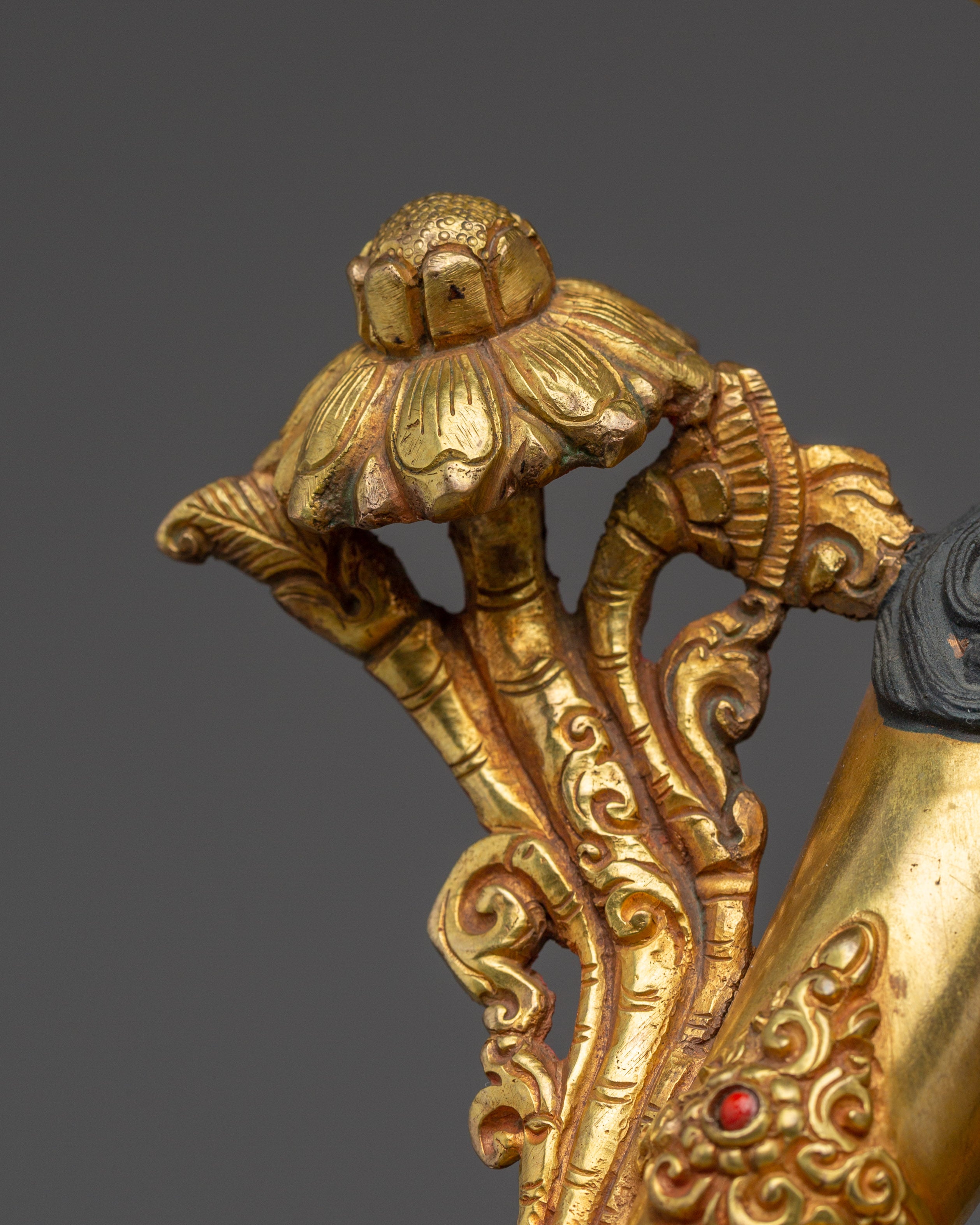 Golden Handmade Green Tara Artwork | Shyama Tara - Mother of Liberation