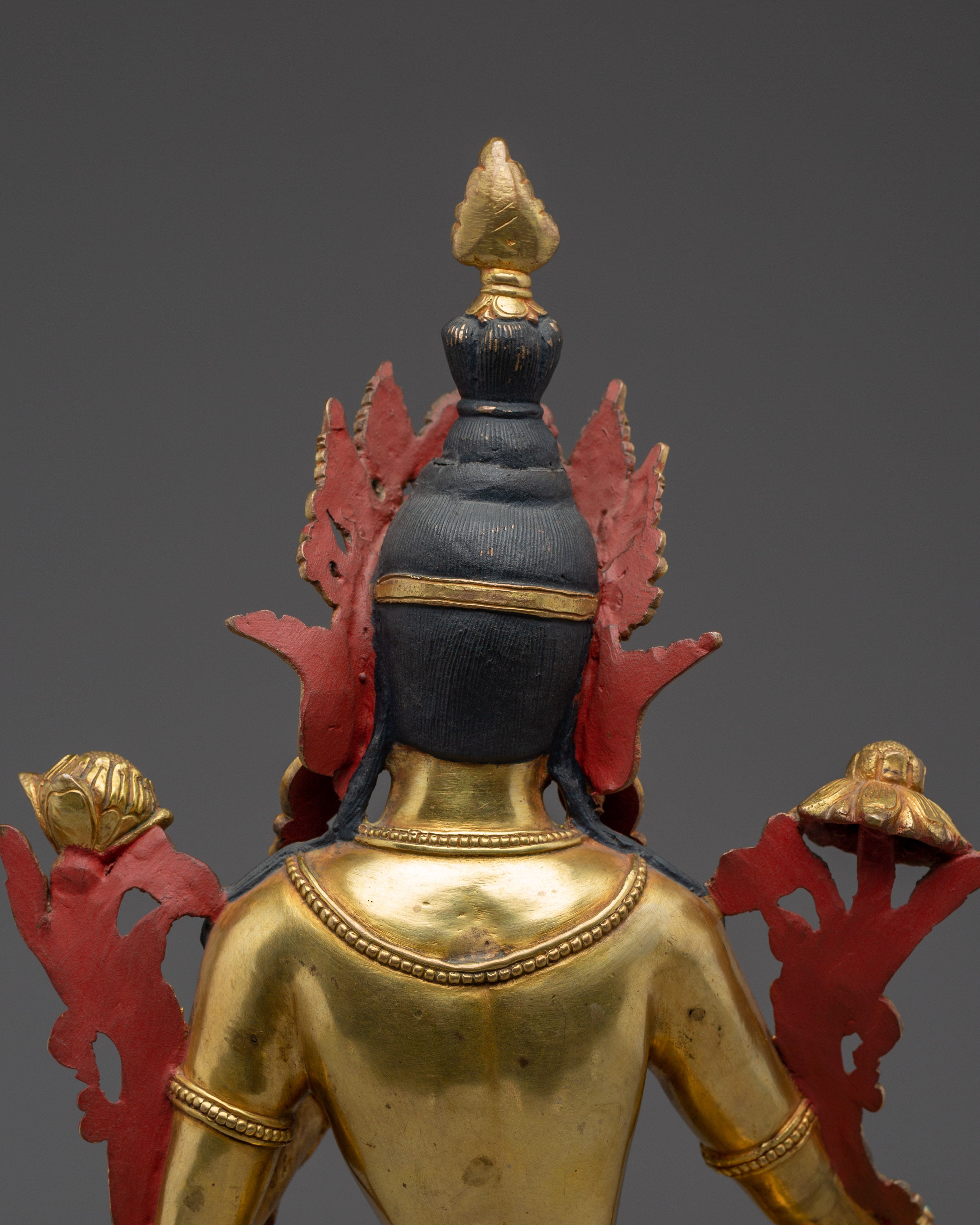 Golden Handmade Green Tara Artwork | Shyama Tara - Mother of Liberation