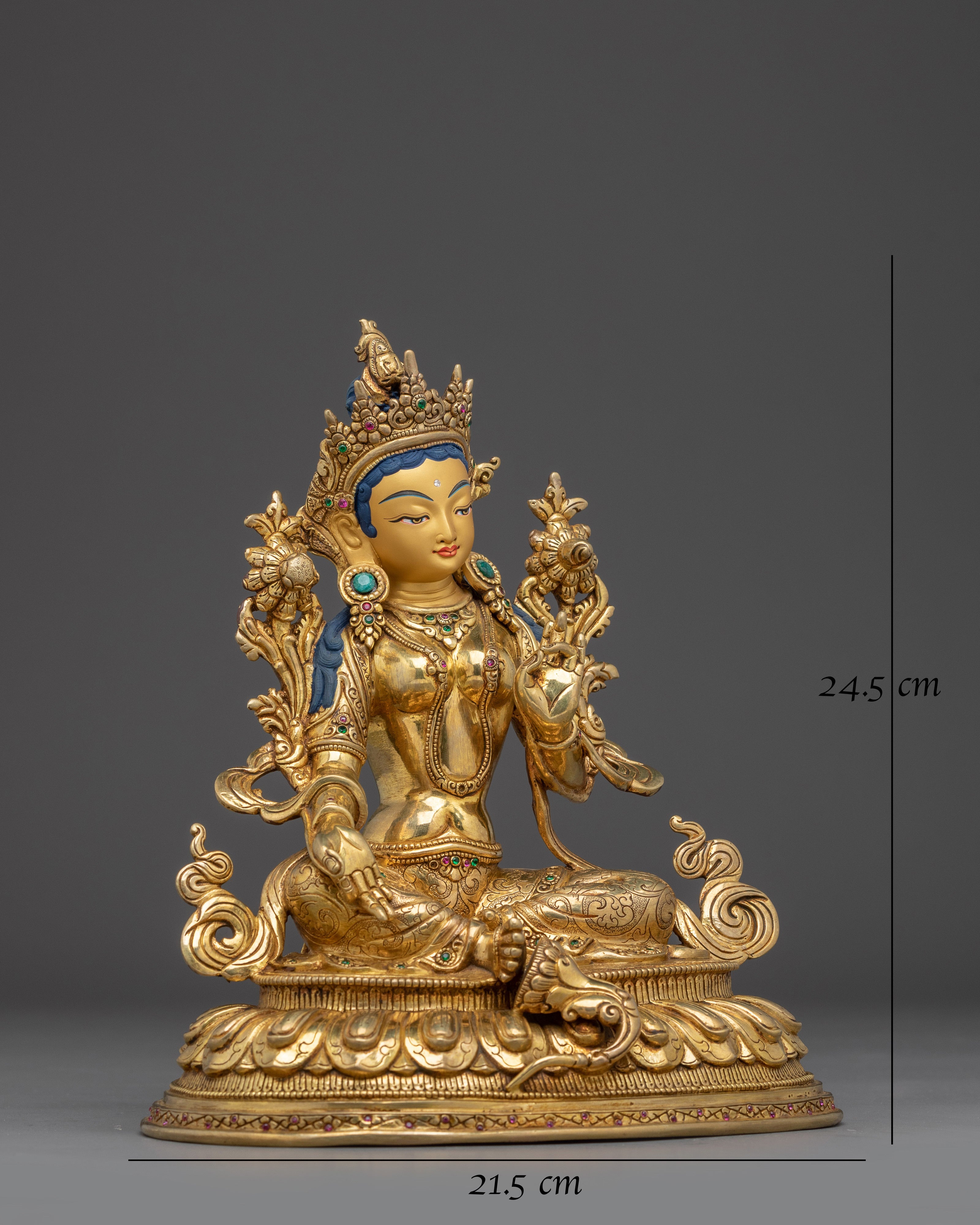 Radiant Statue of Bodhisattva Green Tara