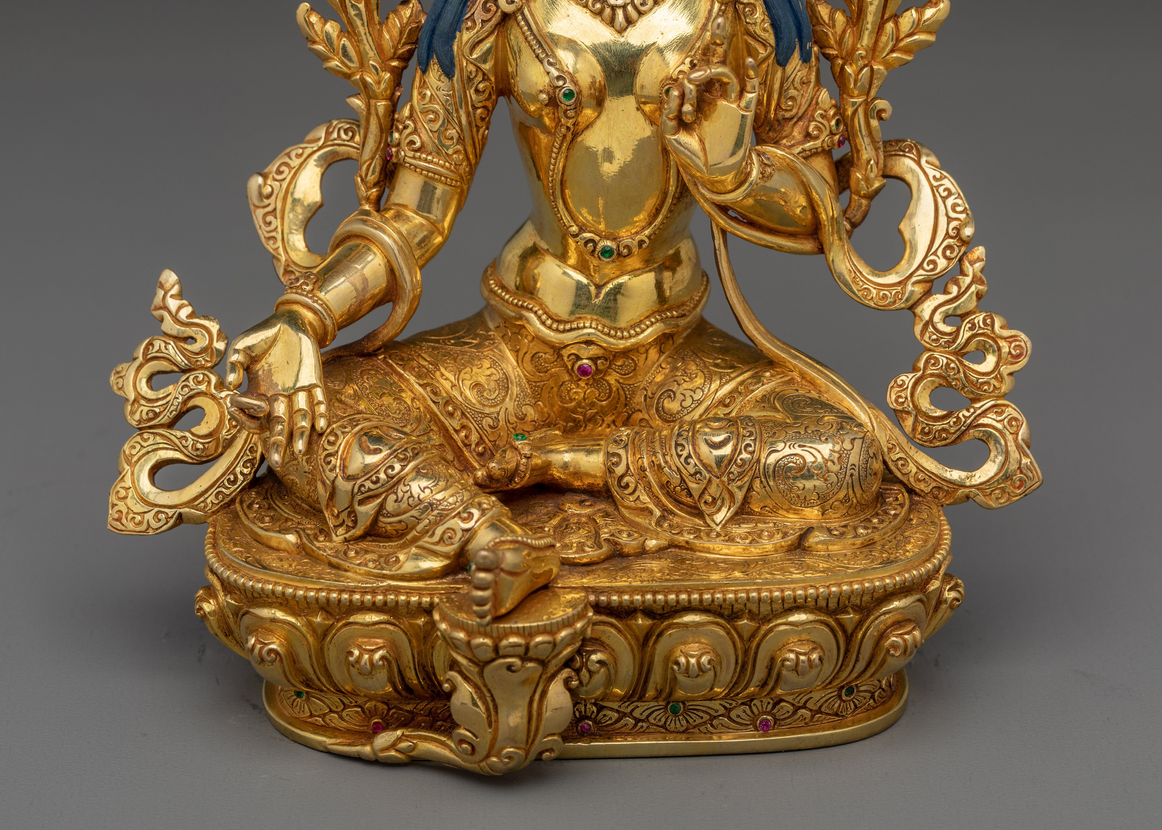 Handmade Statue of Shyama Tara | Green Tara - Mother of Liberation