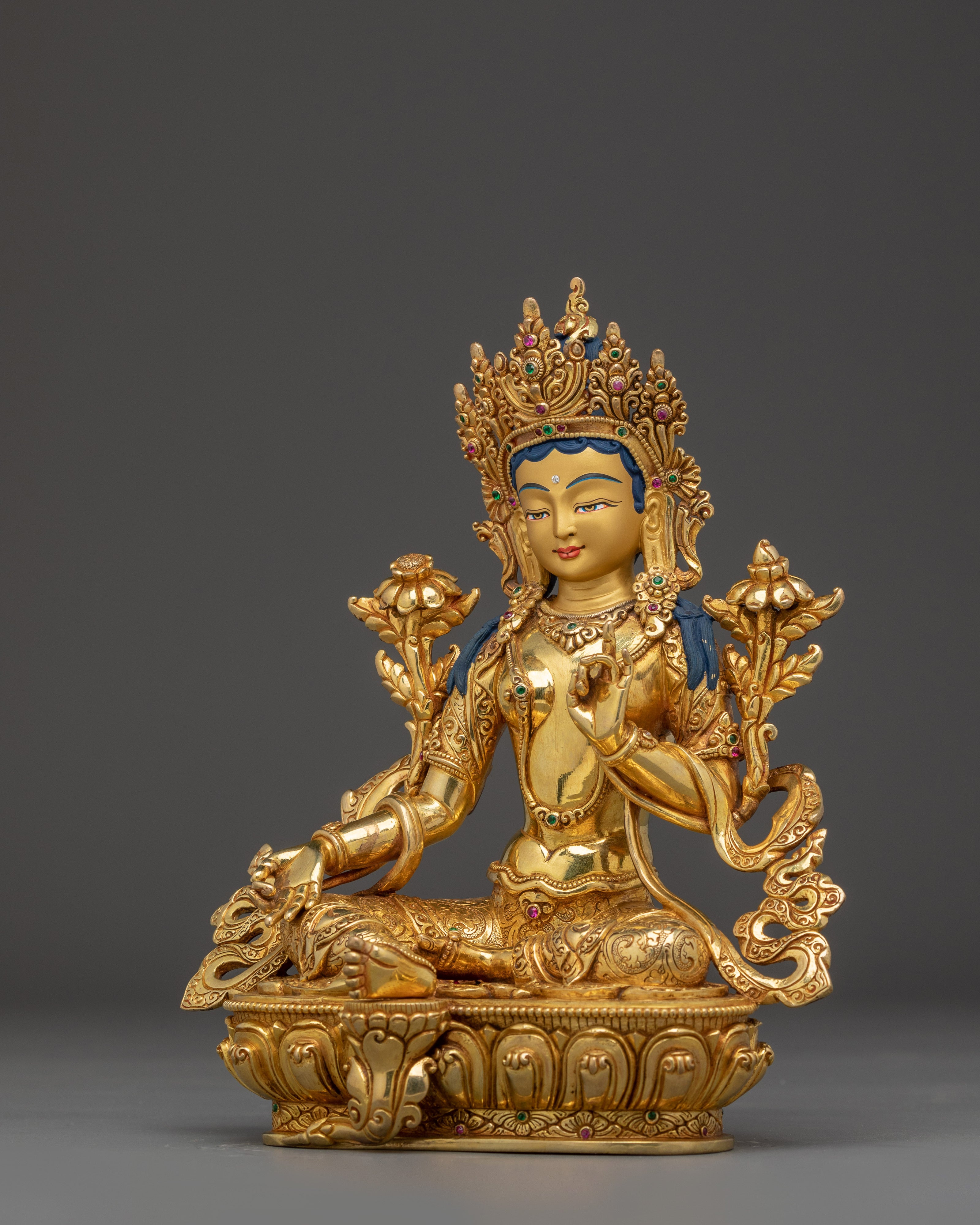 Handmade Statue of Shyama Tara | Green Tara - Mother of Liberation