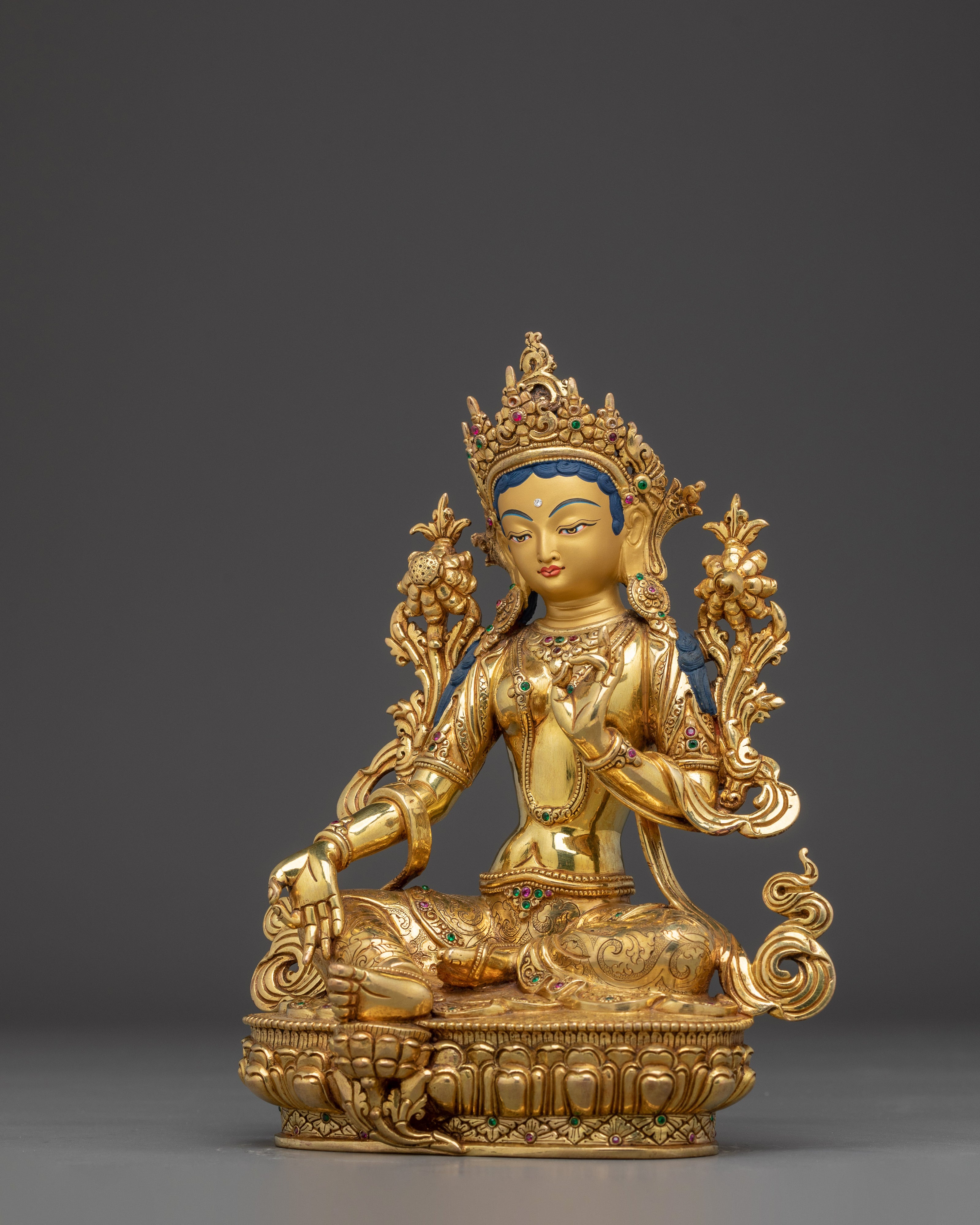 Sacred Feminine Artwork of Green Tara Deity | Bodhisattva of Compassion