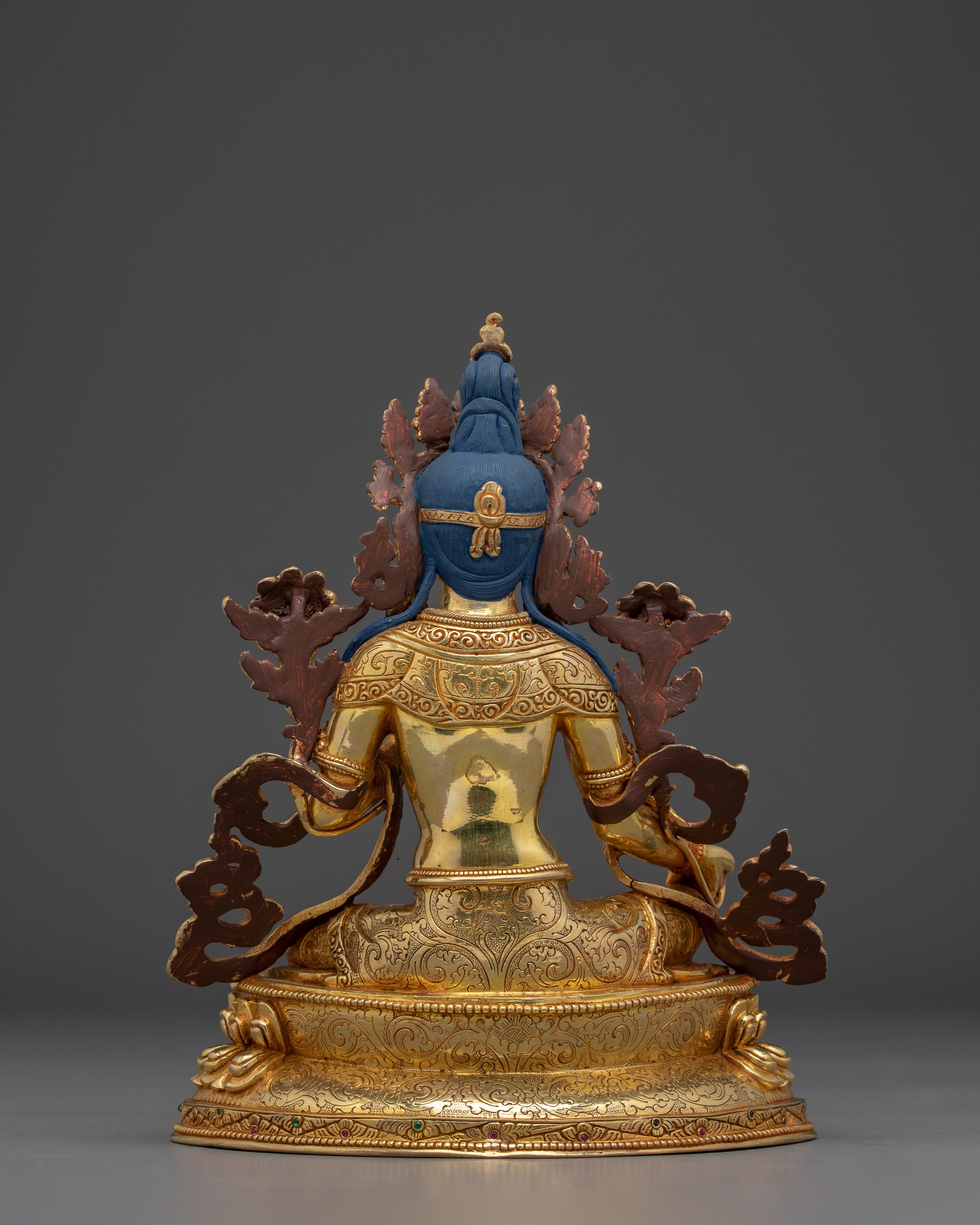 Golden Handmade Green Tara Art | Shyama Tara - Mother of Liberation