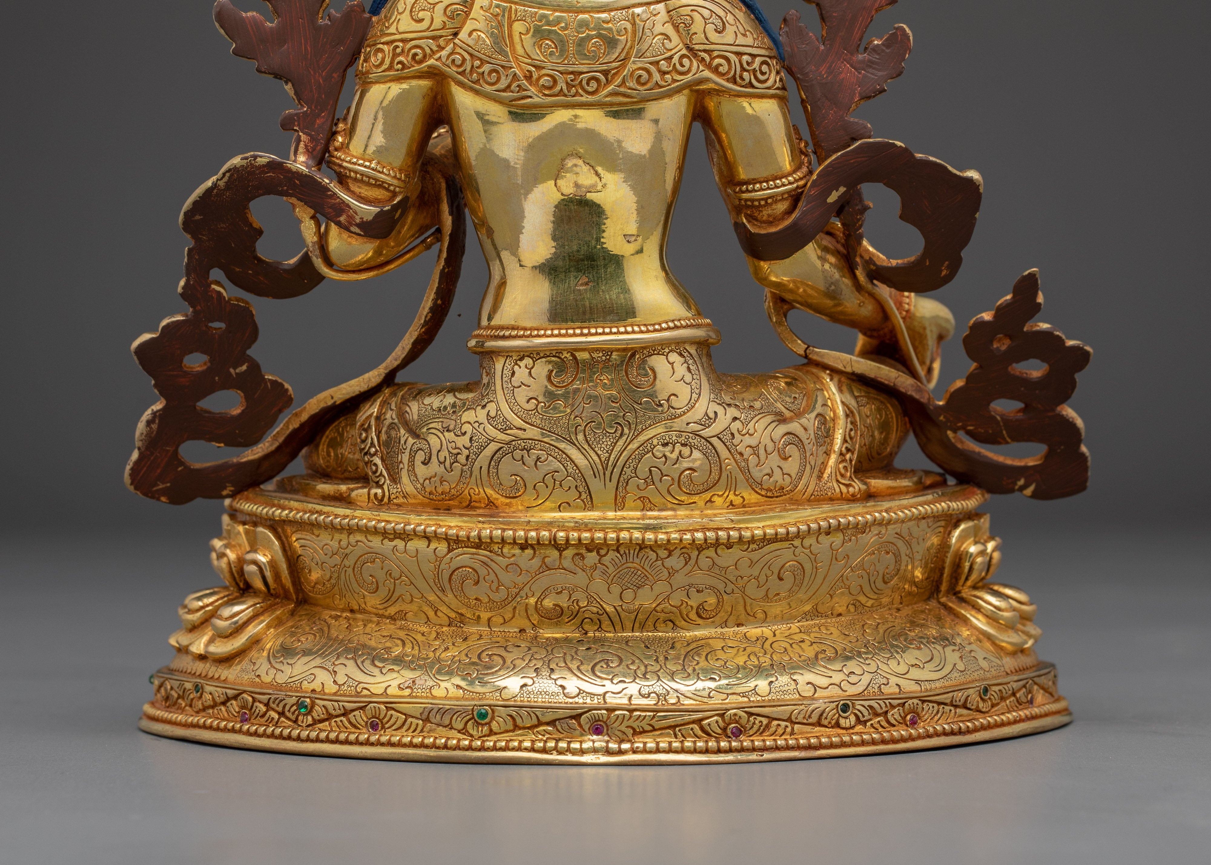 Golden Handmade Green Tara Art | Shyama Tara - Mother of Liberation