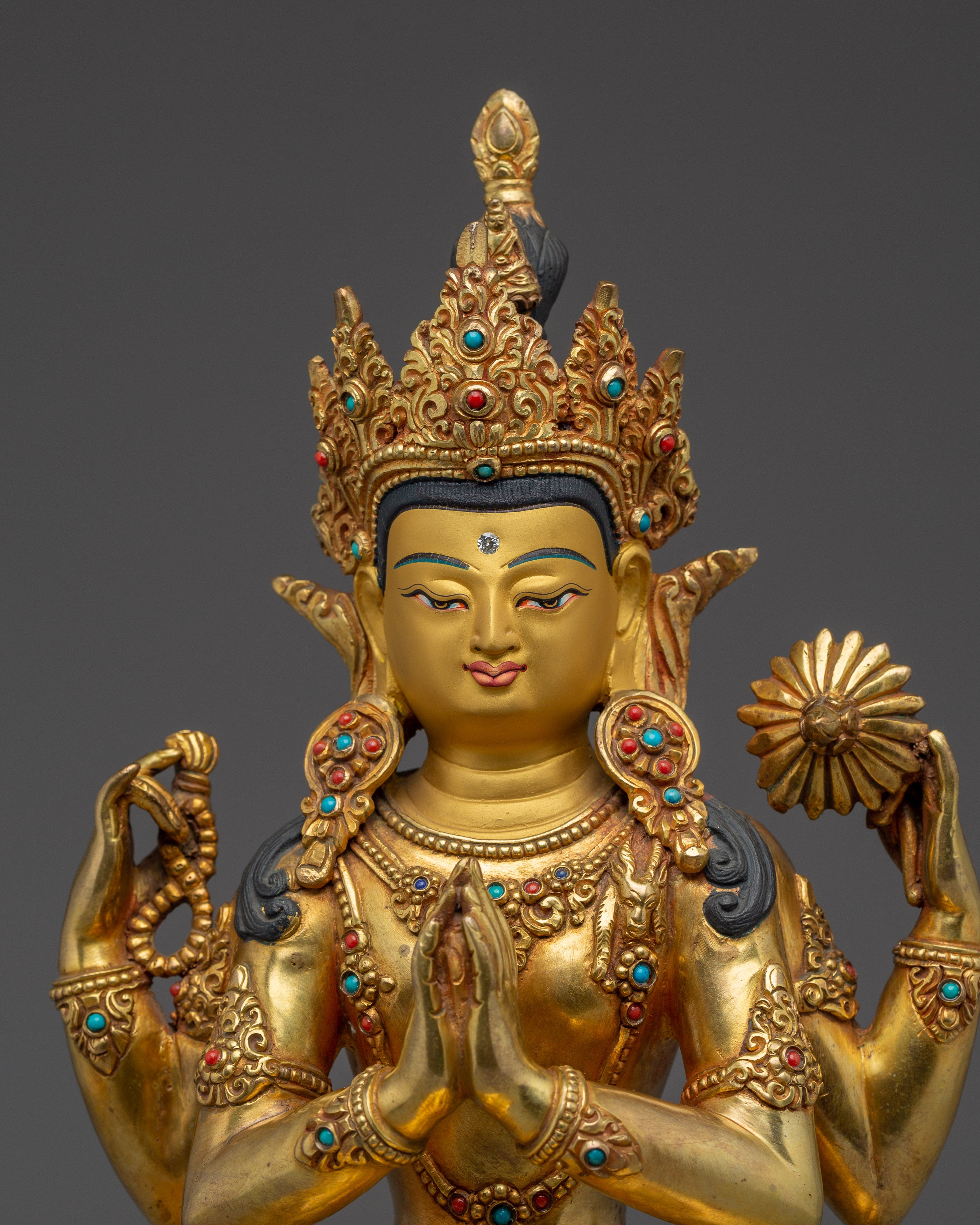 Handmade Himalayan Avalokiteshvara Statue | Bodhisattva of Compassion