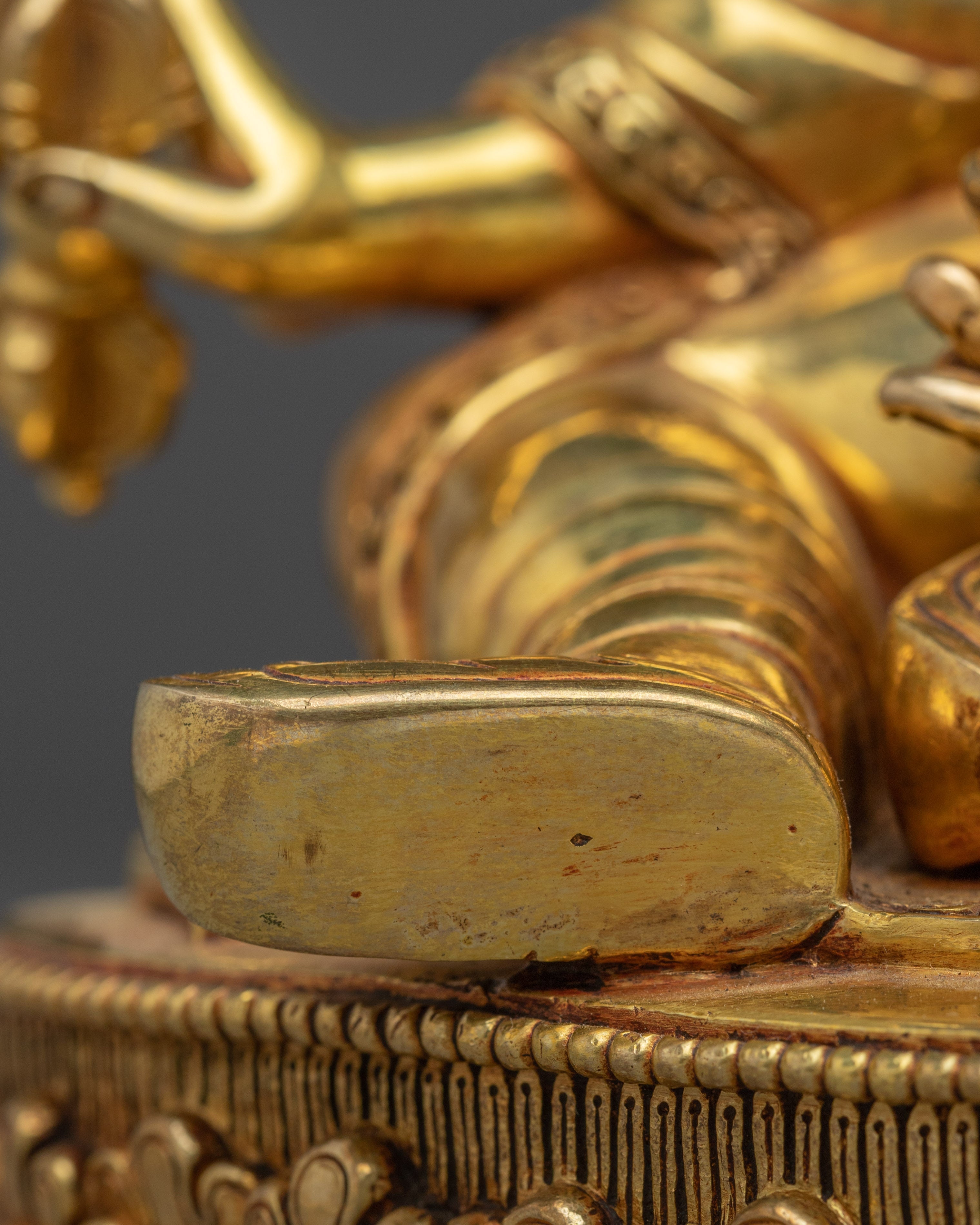 Guru Rinpoche Padmasambhava Copper Art | 24K Gold Gilded Buddhist Sculpture