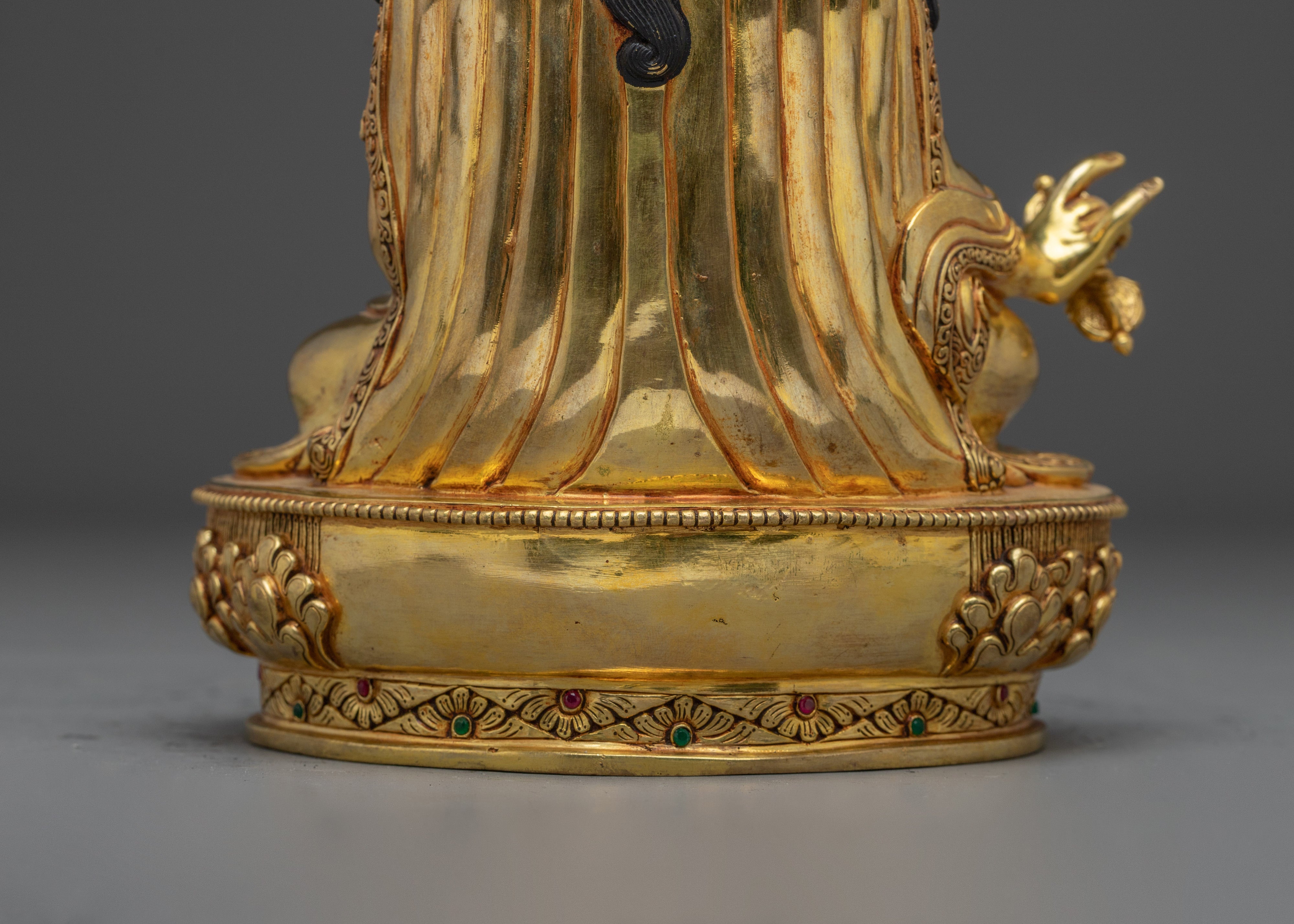 Guru Rinpoche Padmasambhava Copper Art | 24K Gold Gilded Buddhist Sculpture