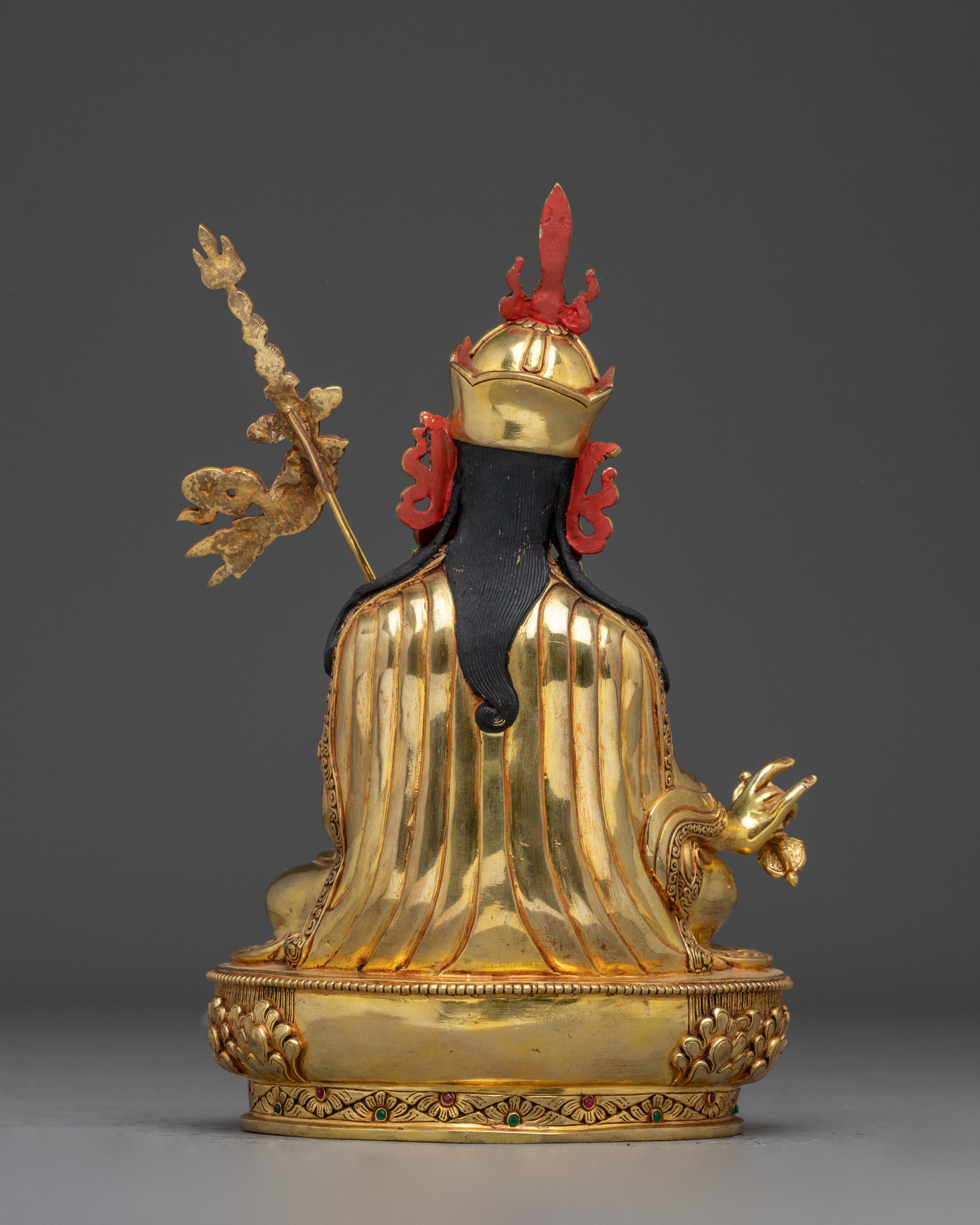 Guru Rinpoche Padmasambhava Copper Art | 24K Gold Gilded Buddhist Sculpture