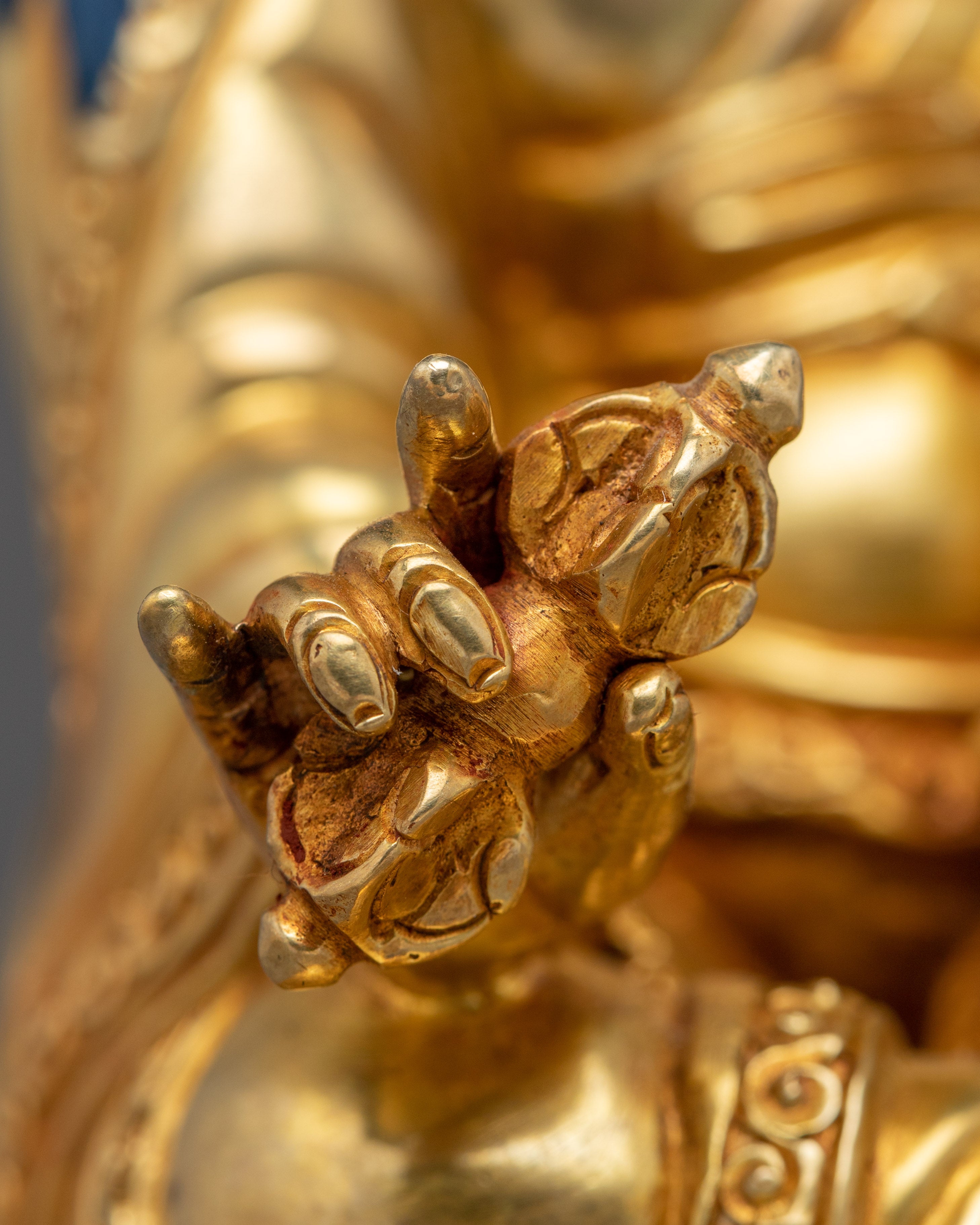 Golden Statue of Guru Rinpoche | Himalayan Padmasambhava Statue
