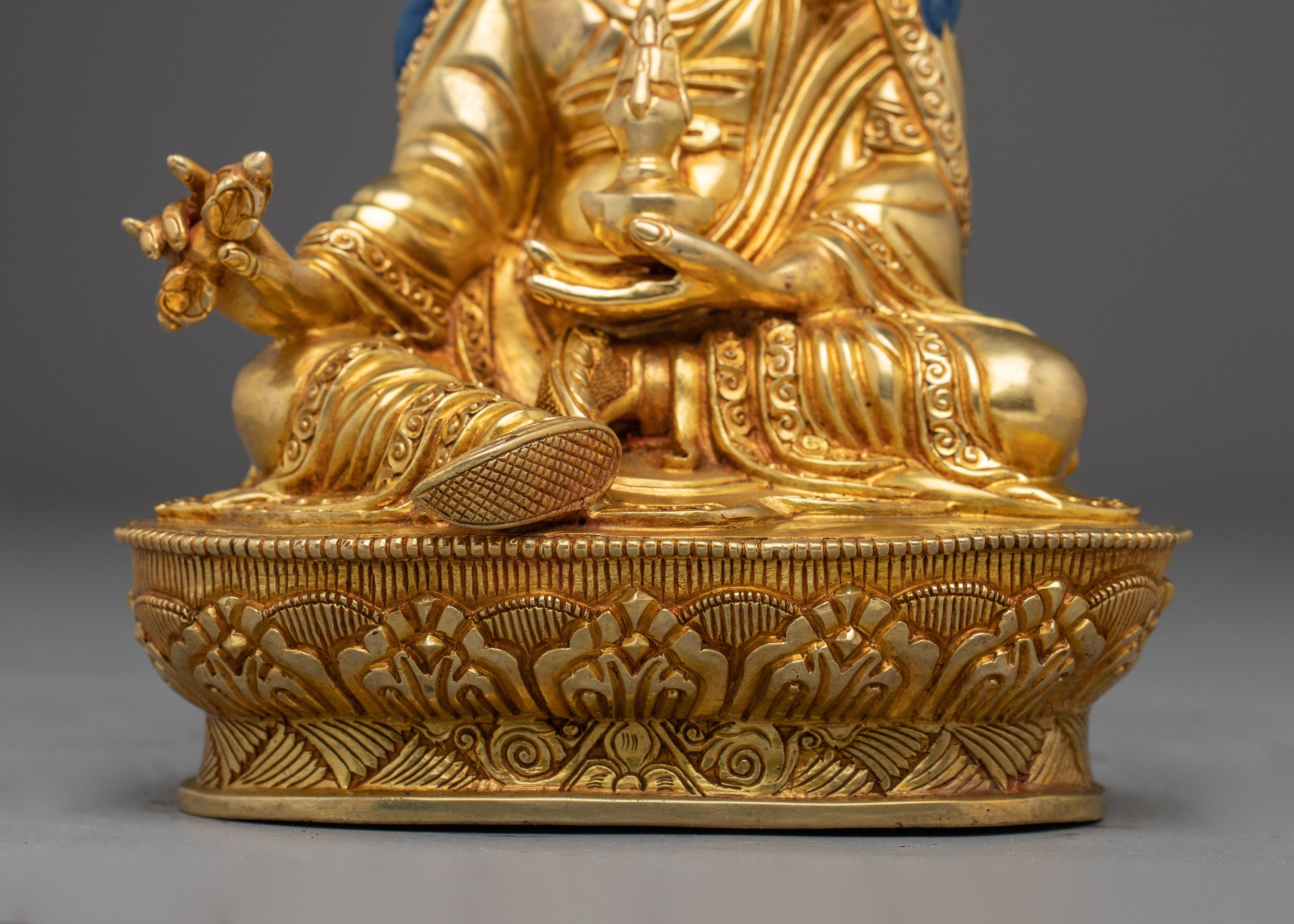 Golden Statue of Guru Rinpoche | Himalayan Padmasambhava Statue