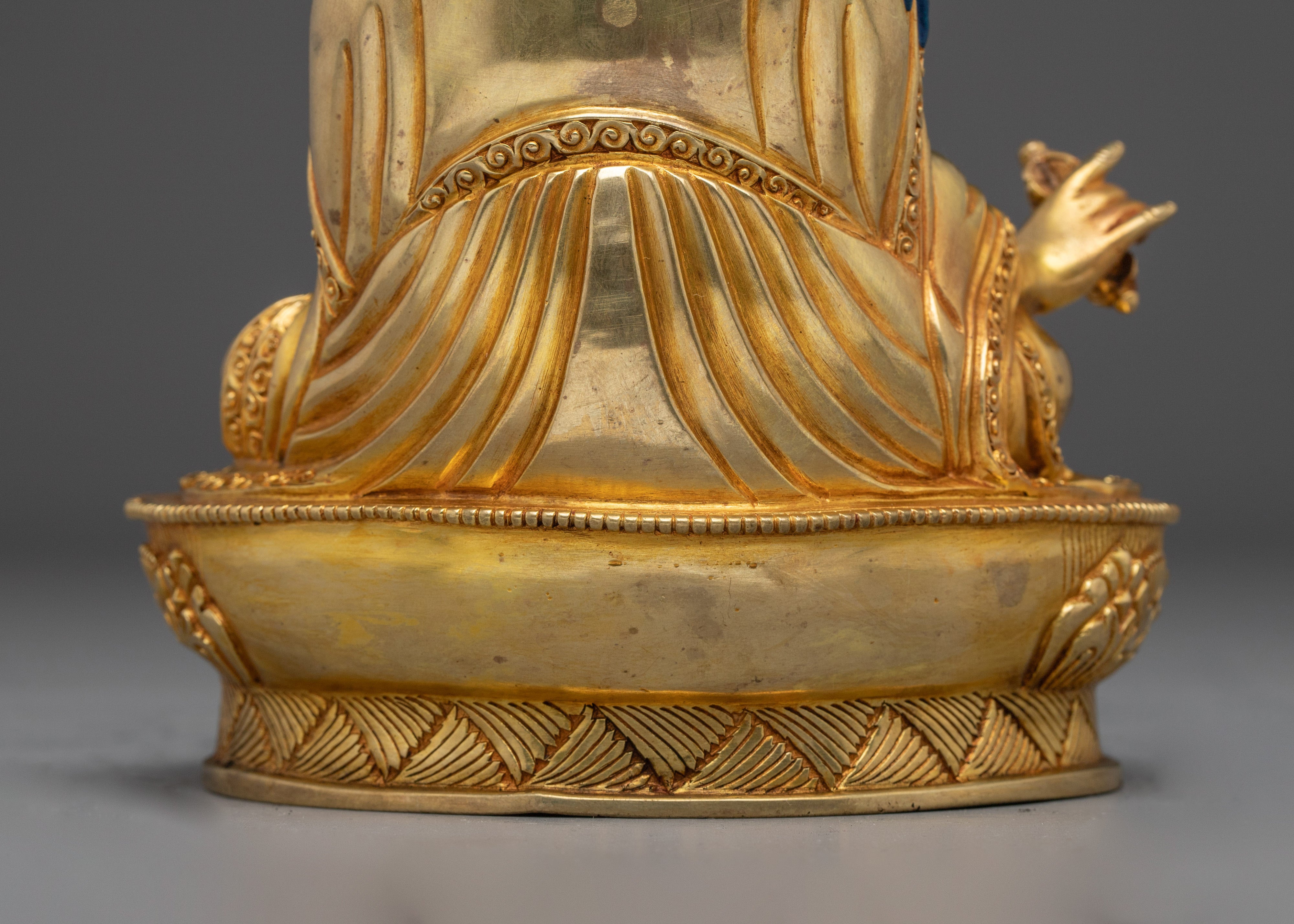 Golden Statue of Guru Rinpoche | Himalayan Padmasambhava Statue