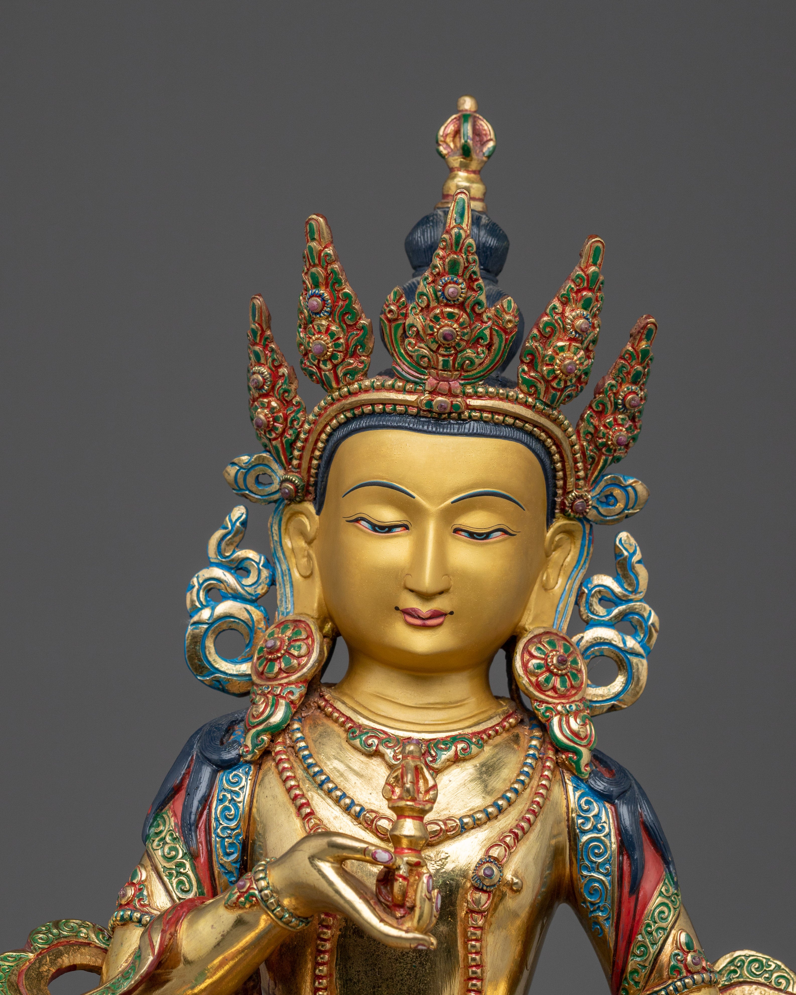 Golden statue of Vajrasattva | Dorje Sempa - Embodiment of Purification