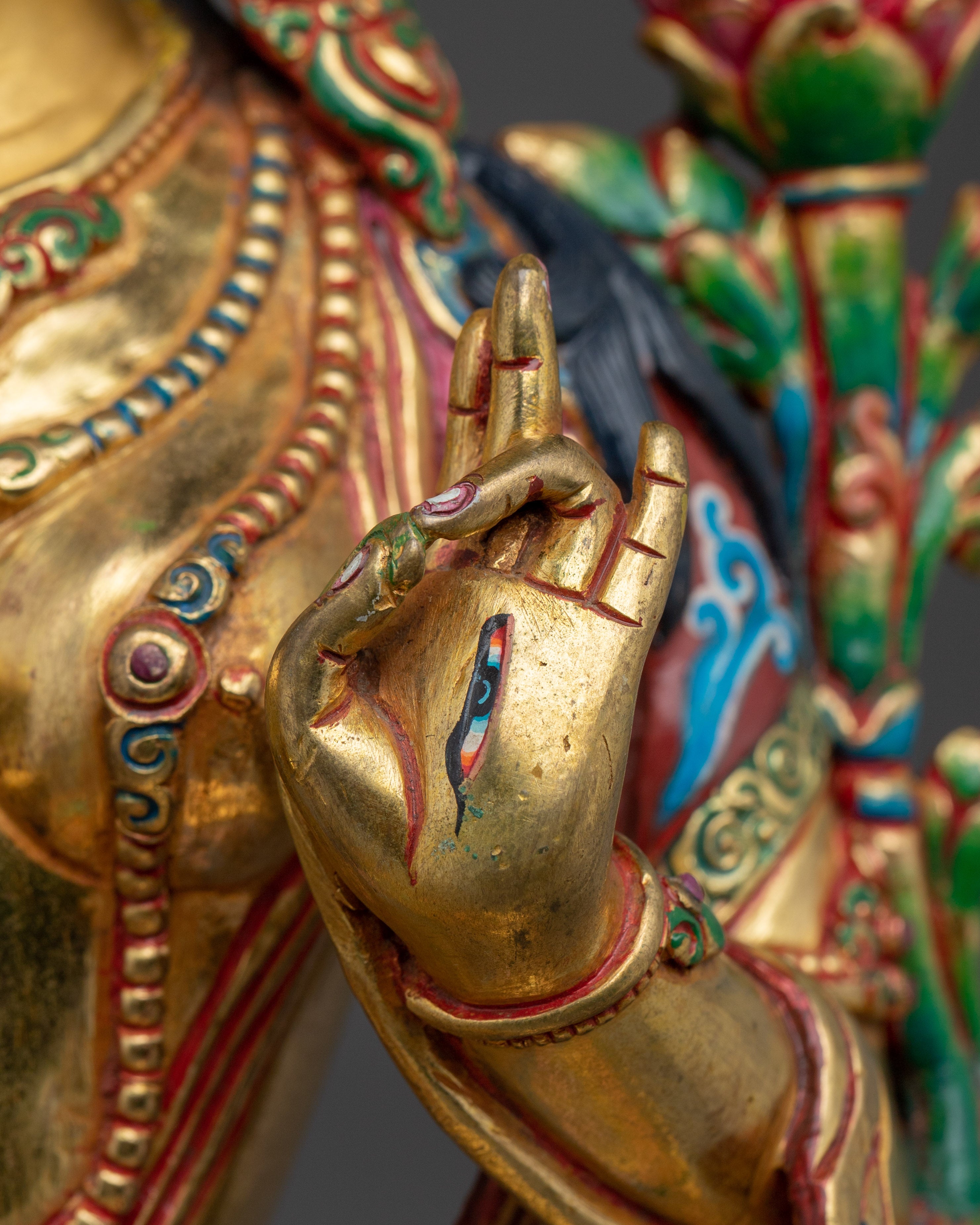 Golden White Tara Spiritual Statue | Enlightened Compassion Deity