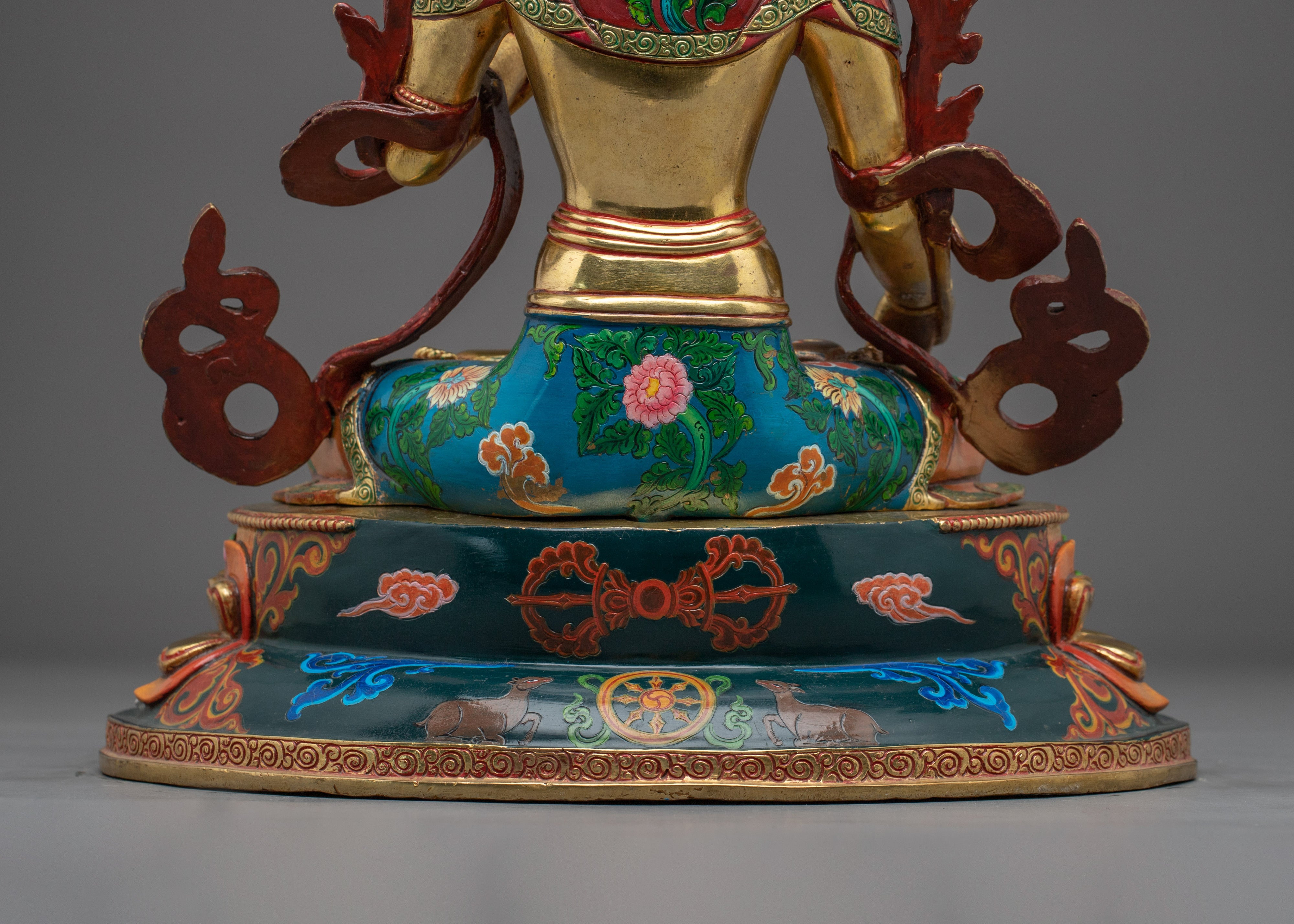 Golden White Tara Spiritual Statue | Enlightened Compassion Deity