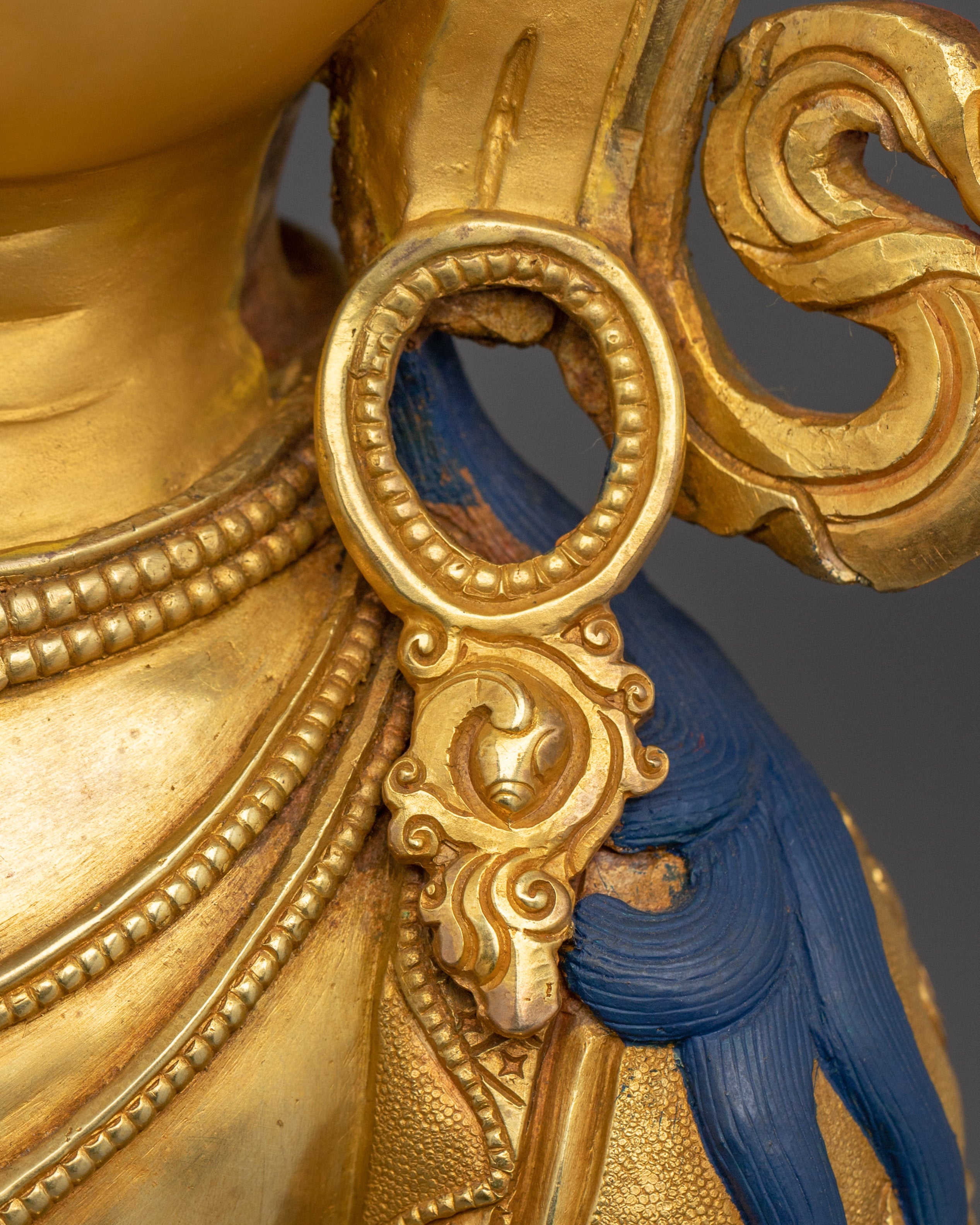 Handcrafted Golden Buddhist Deity Vajrasattva | The Thunderbolt Being