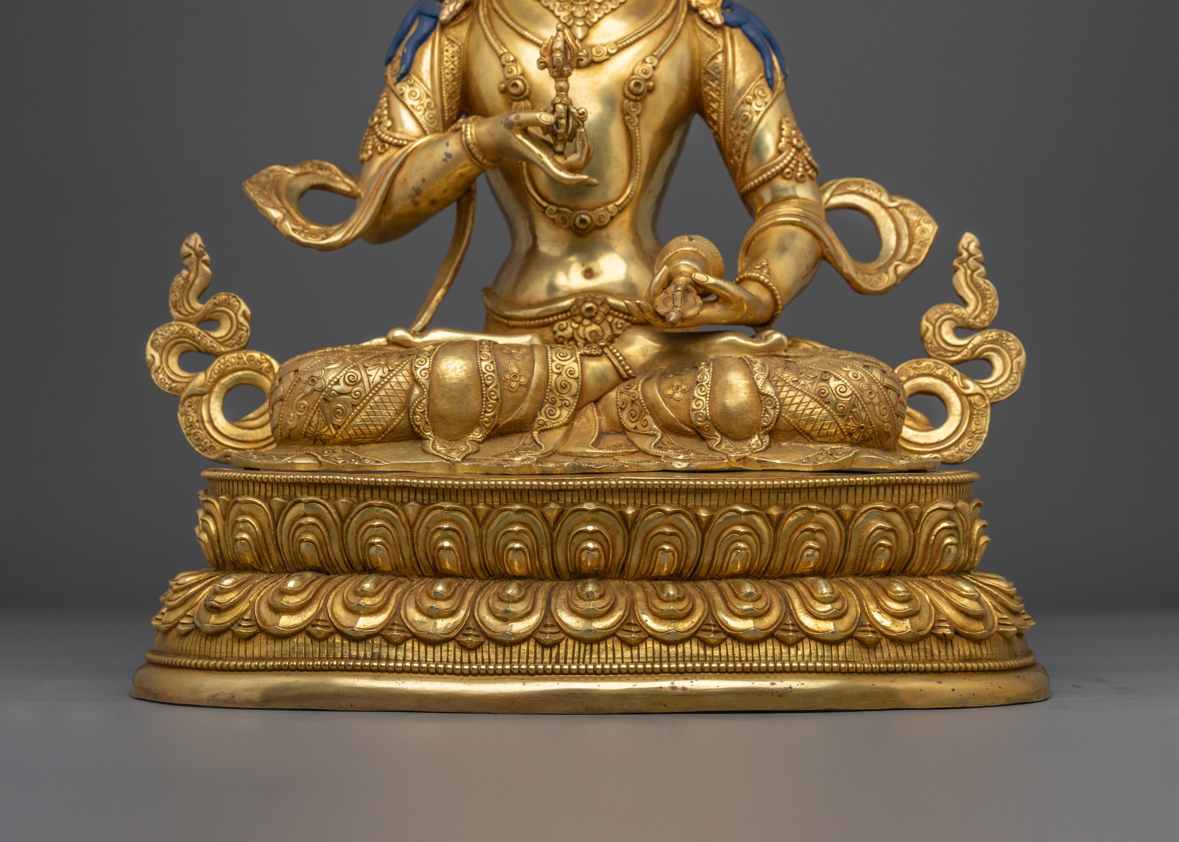 Handcrafted Golden Buddhist Deity Vajrasattva | The Thunderbolt Being