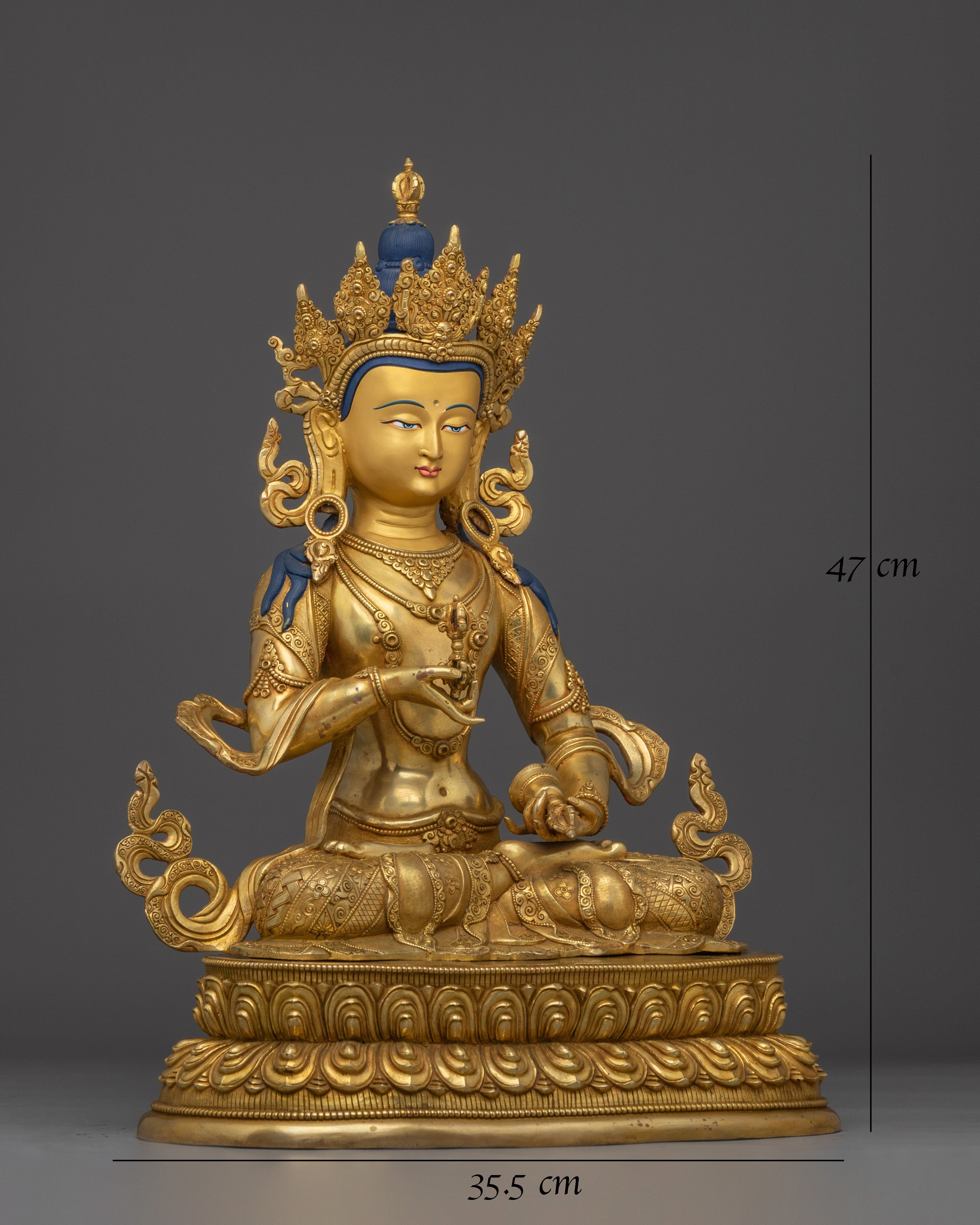 Handcrafted Golden Buddhist Deity Vajrasattva