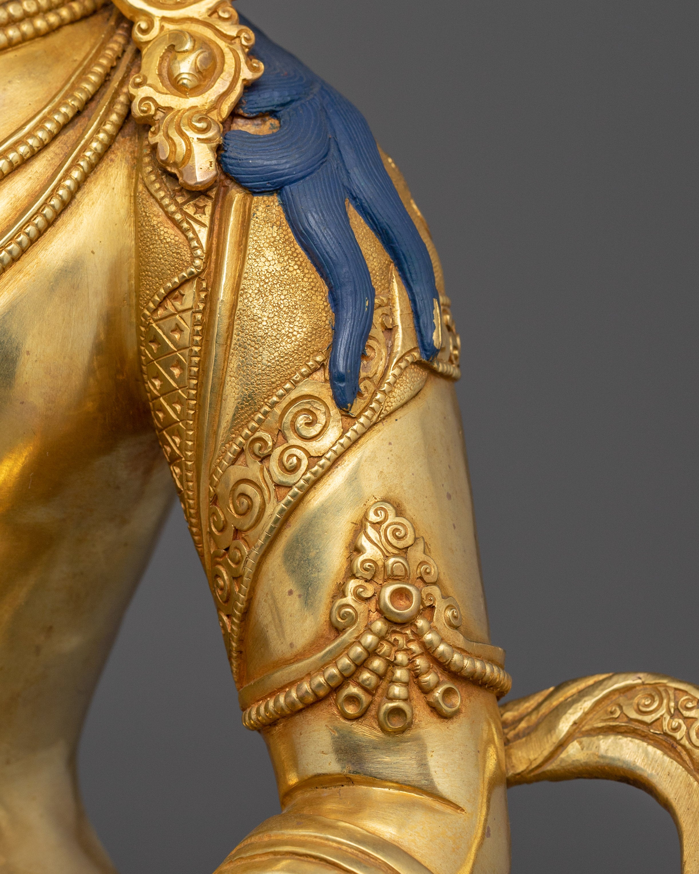Handcrafted Golden Buddhist Deity Vajrasattva | The Thunderbolt Being