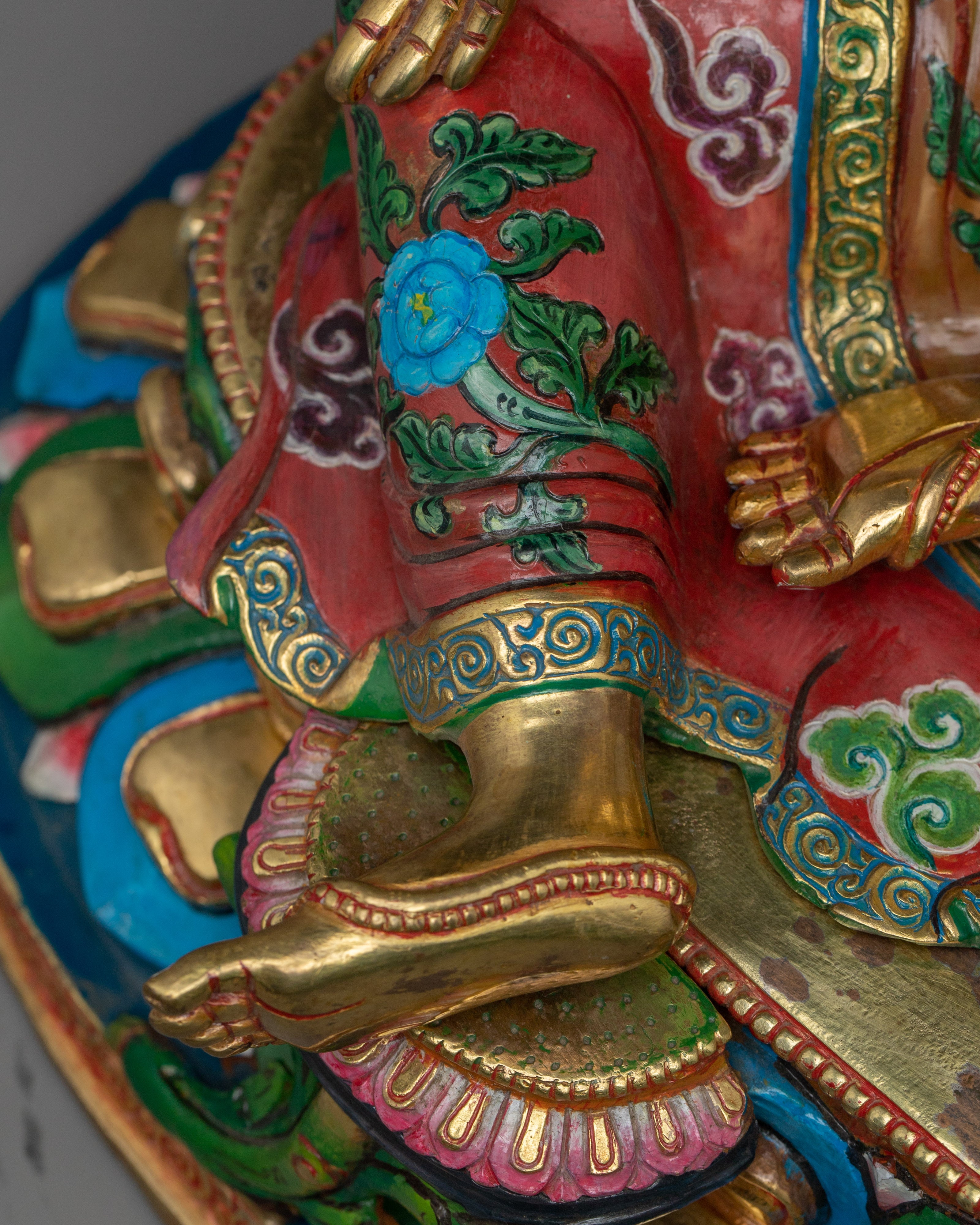 Golden Handmade Green Tara Statue | Shyama Tara - Mother of Liberation