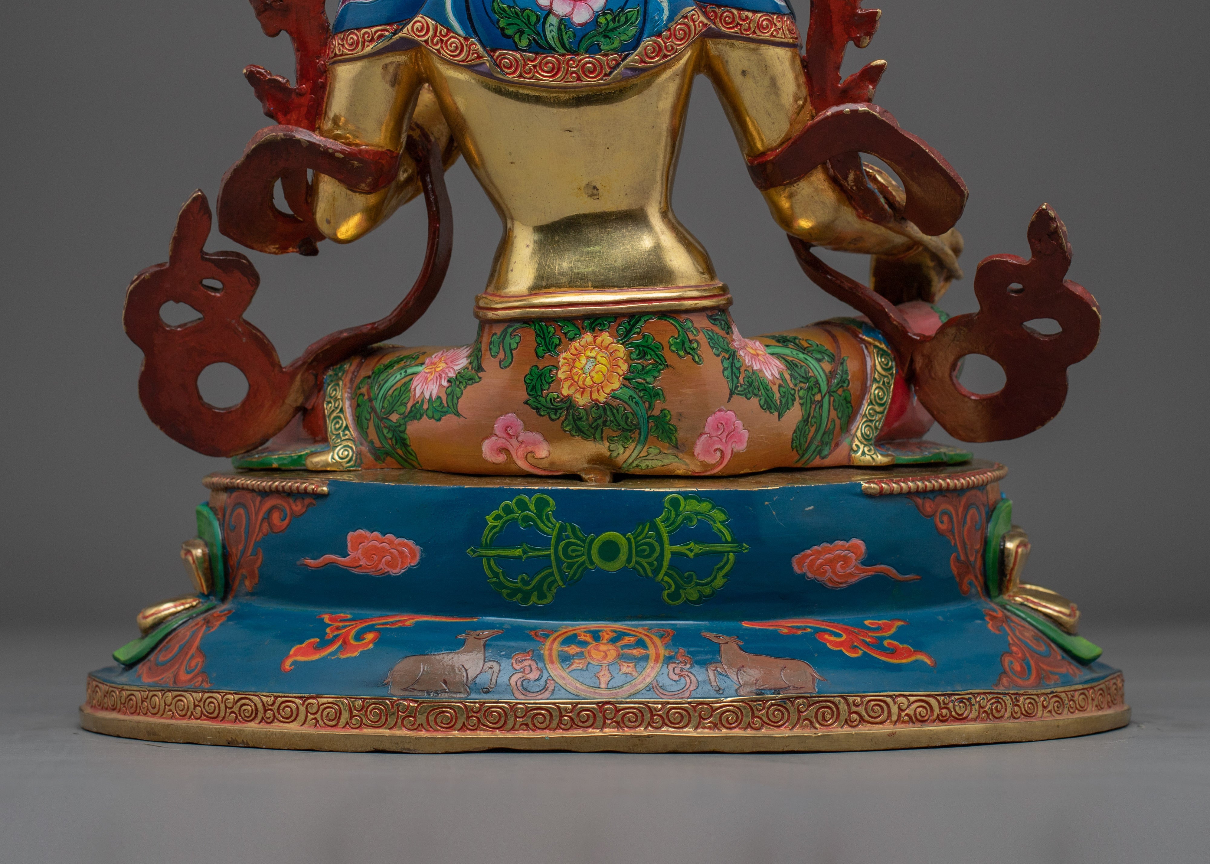 Golden Handmade Green Tara Statue | Shyama Tara - Mother of Liberation