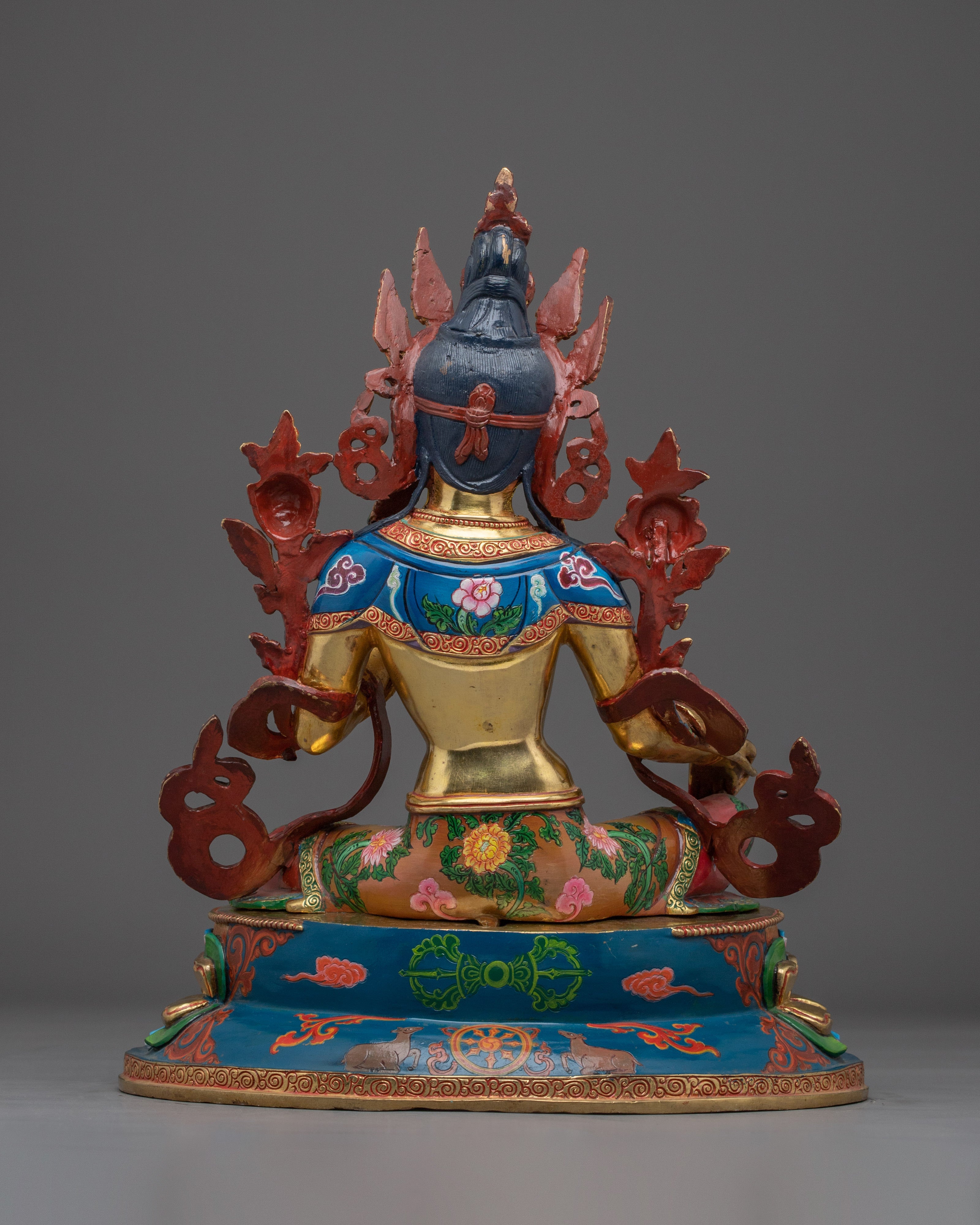 Golden Handmade Green Tara Statue | Shyama Tara - Mother of Liberation