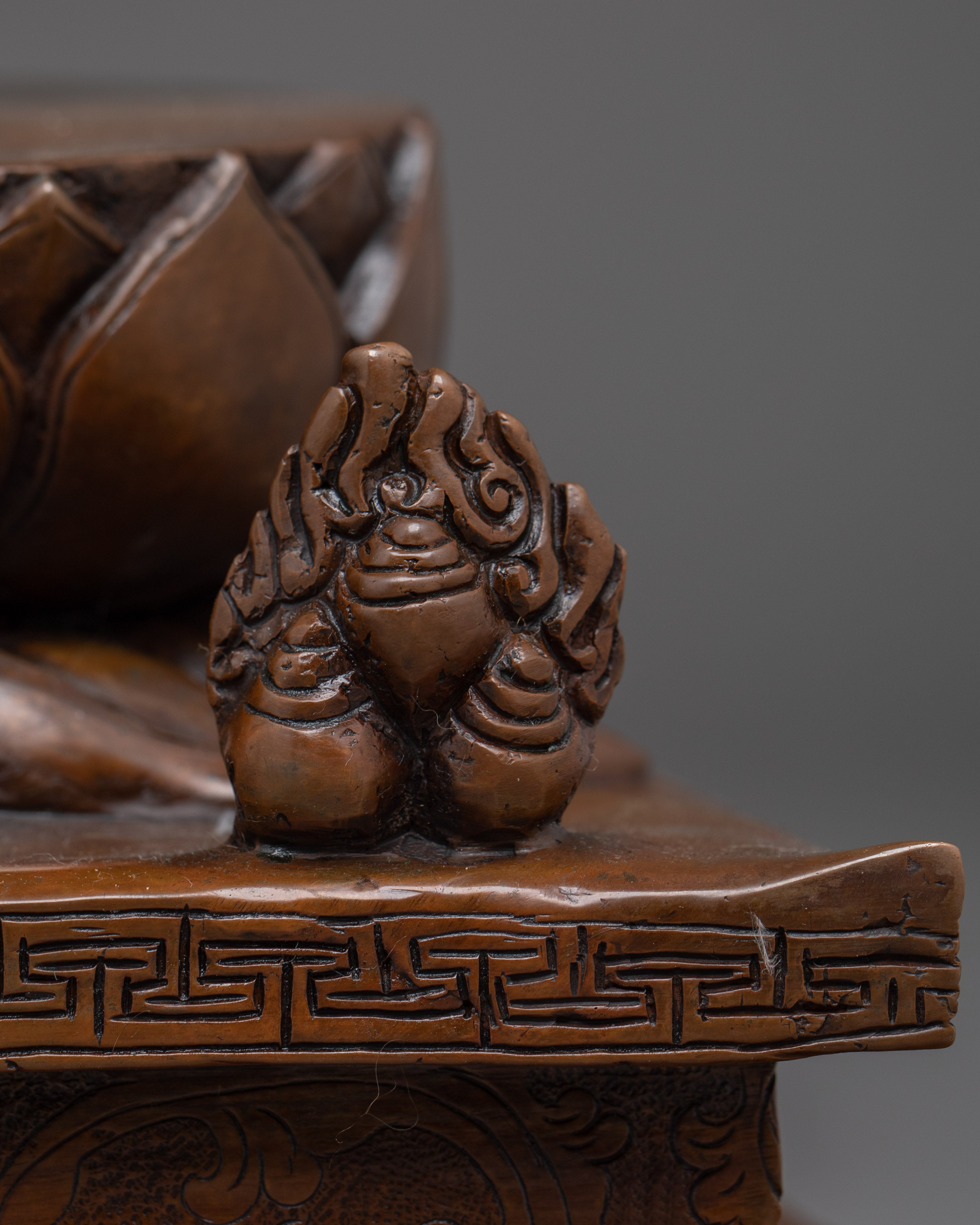 Oxidized Copper Taiwan Guru Statue | Enlightened Wisdom and Spiritual Guidance