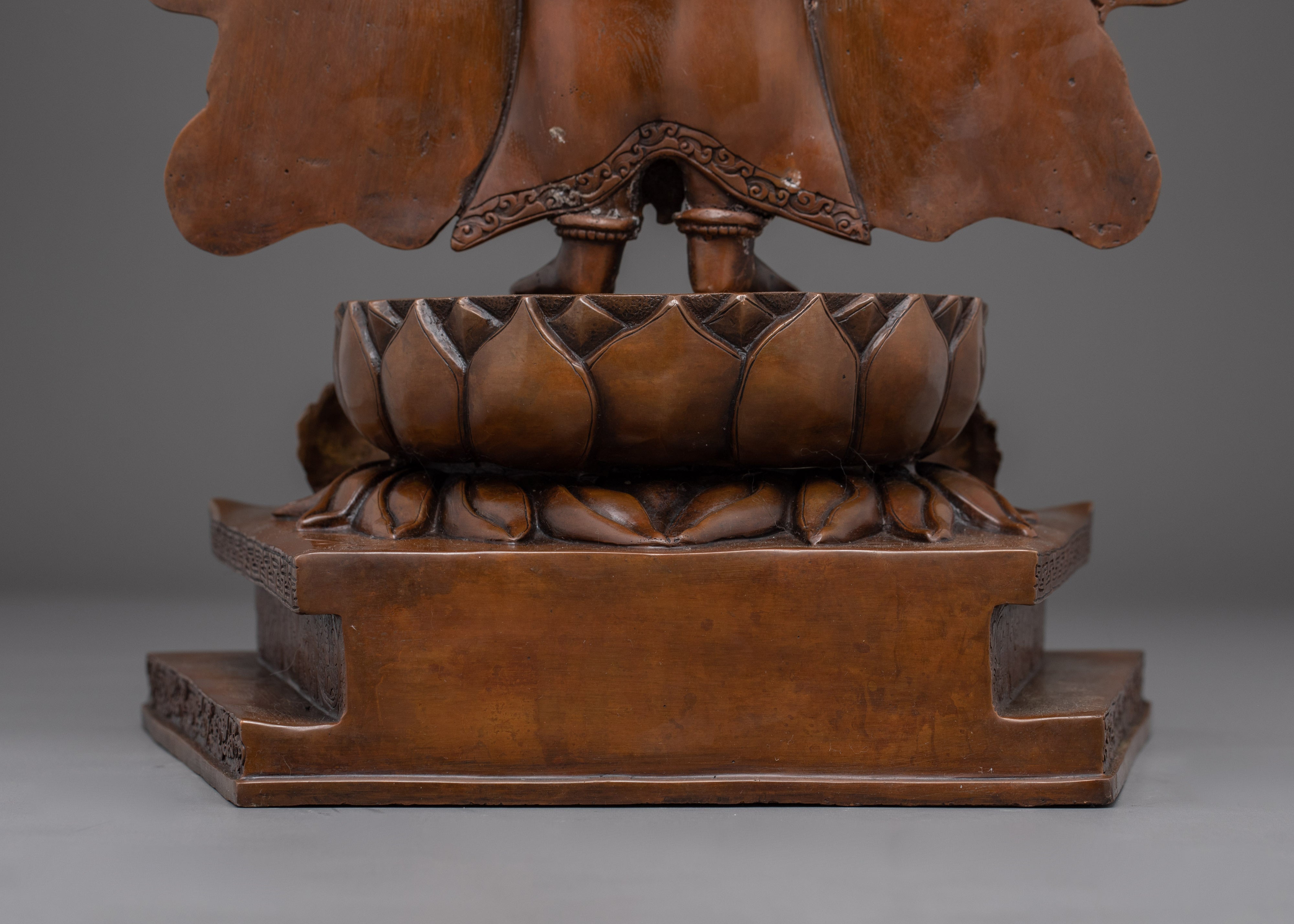 Oxidized Copper Taiwan Guru Statue | Enlightened Wisdom and Spiritual Guidance