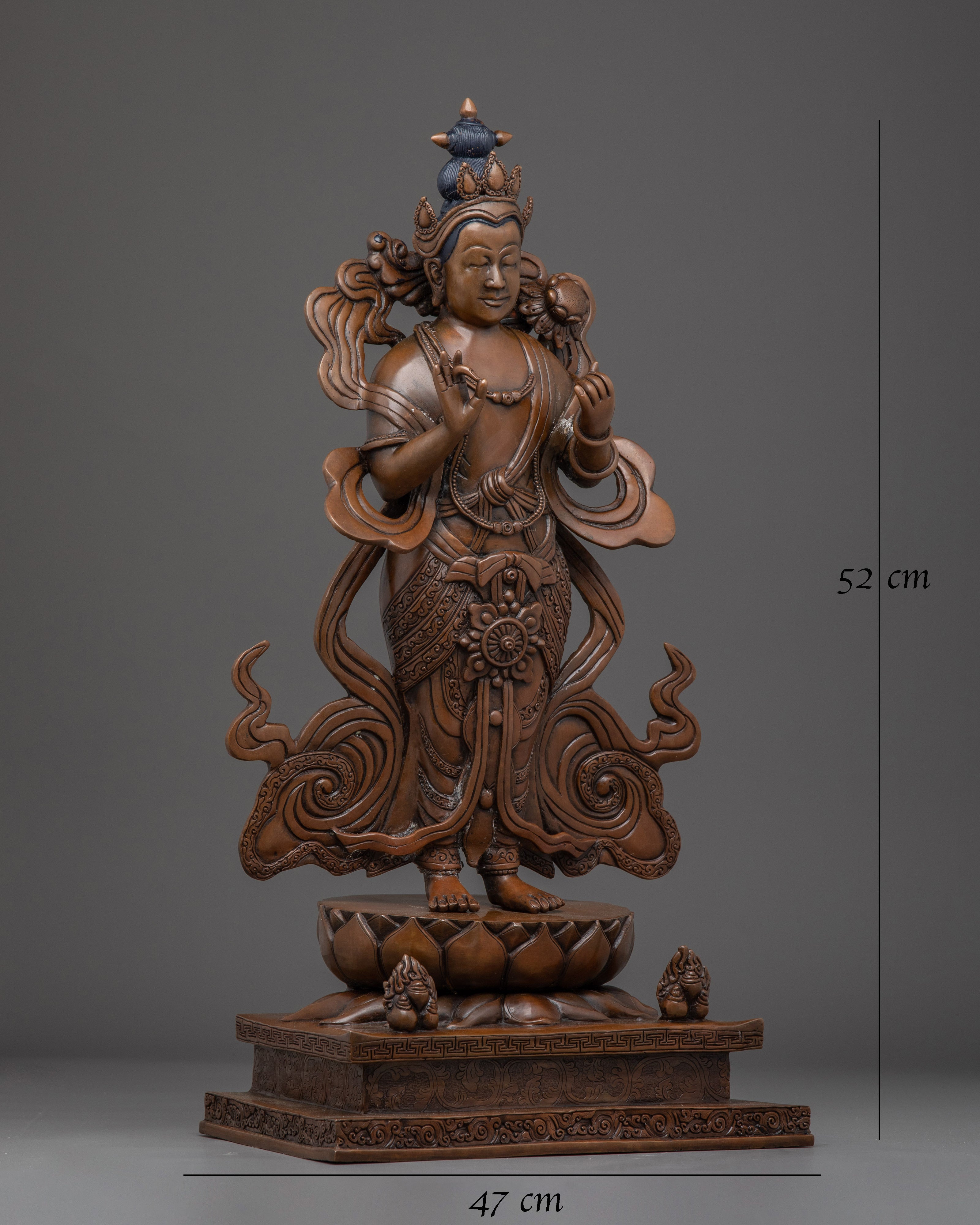 Oxidized Copper Taiwan Guru Statu