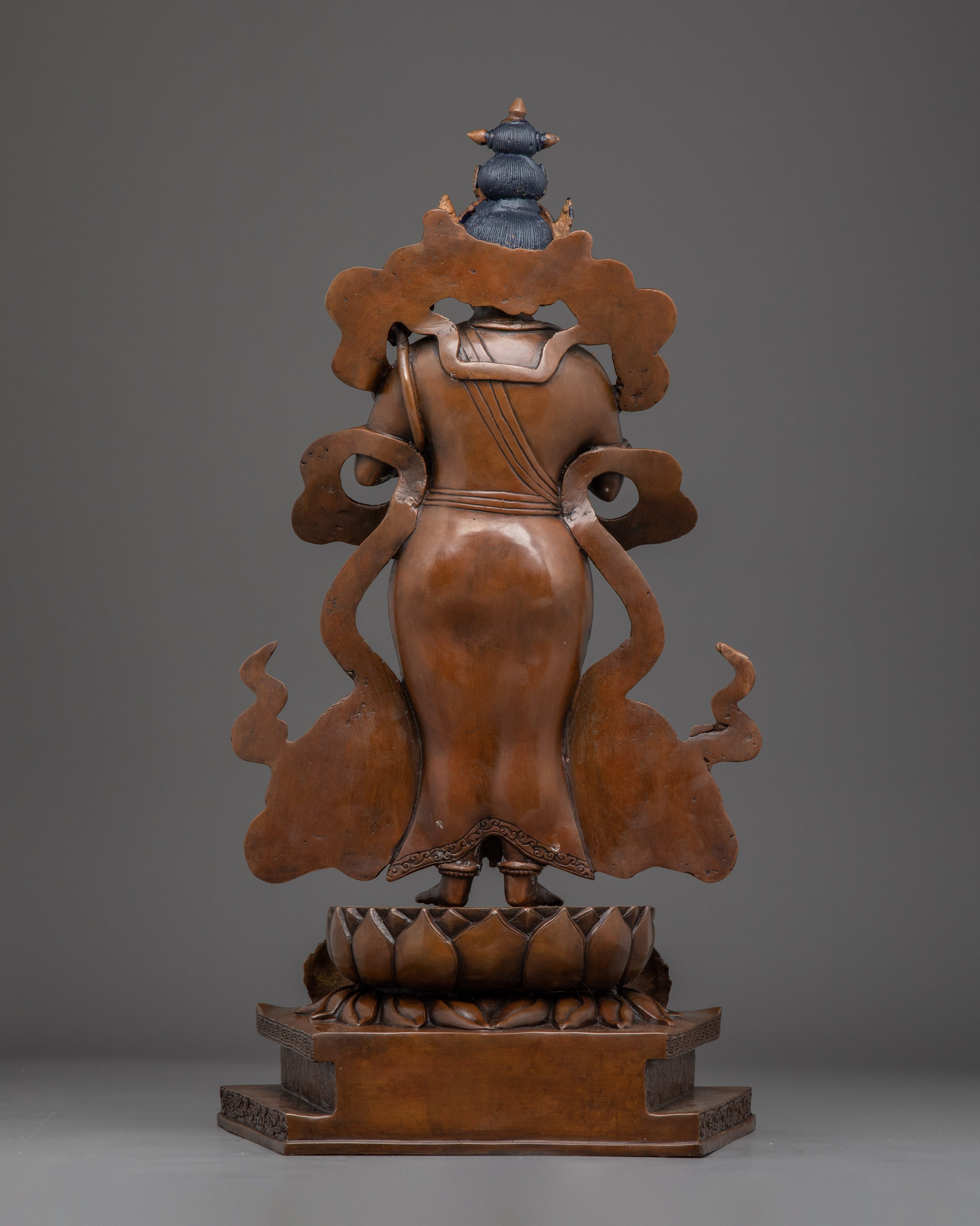 Oxidized Copper Taiwan Guru Statue | Enlightened Wisdom and Spiritual Guidance