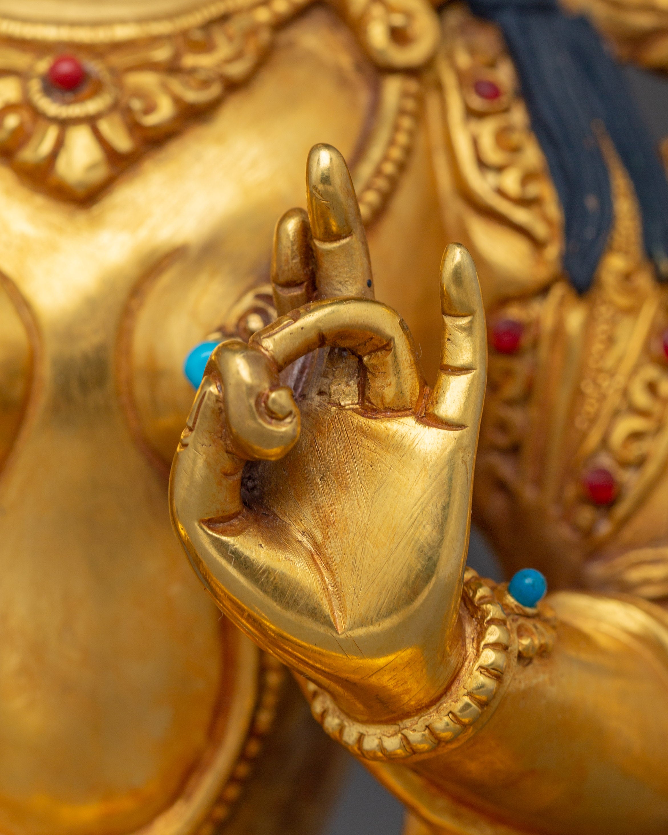 Tranquil Statue of Green Tara | Shyama Tara - Mother of Liberator