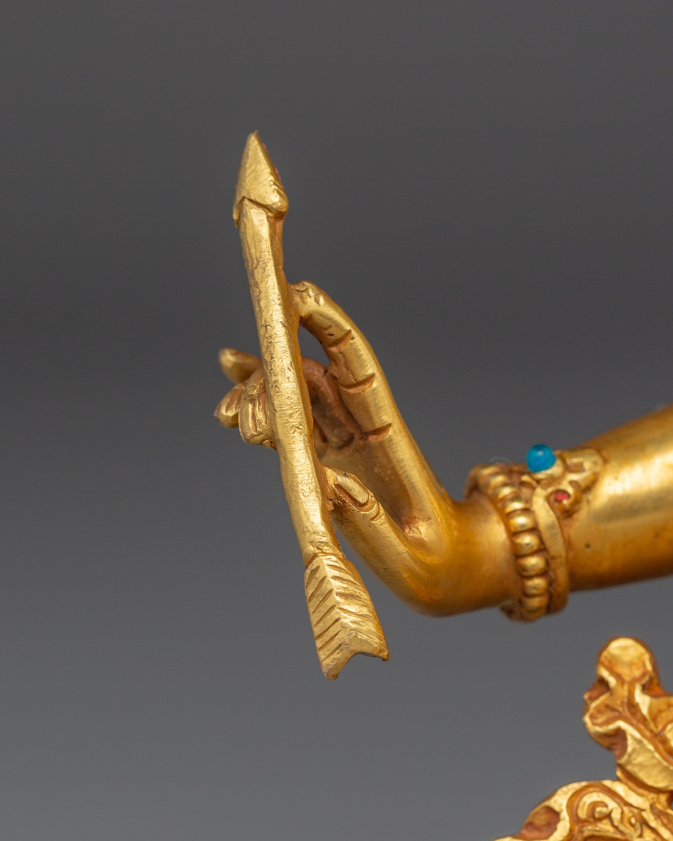 Golden Statue of Usnishavijaya | Namgyalma - Tibetan Healing Deity