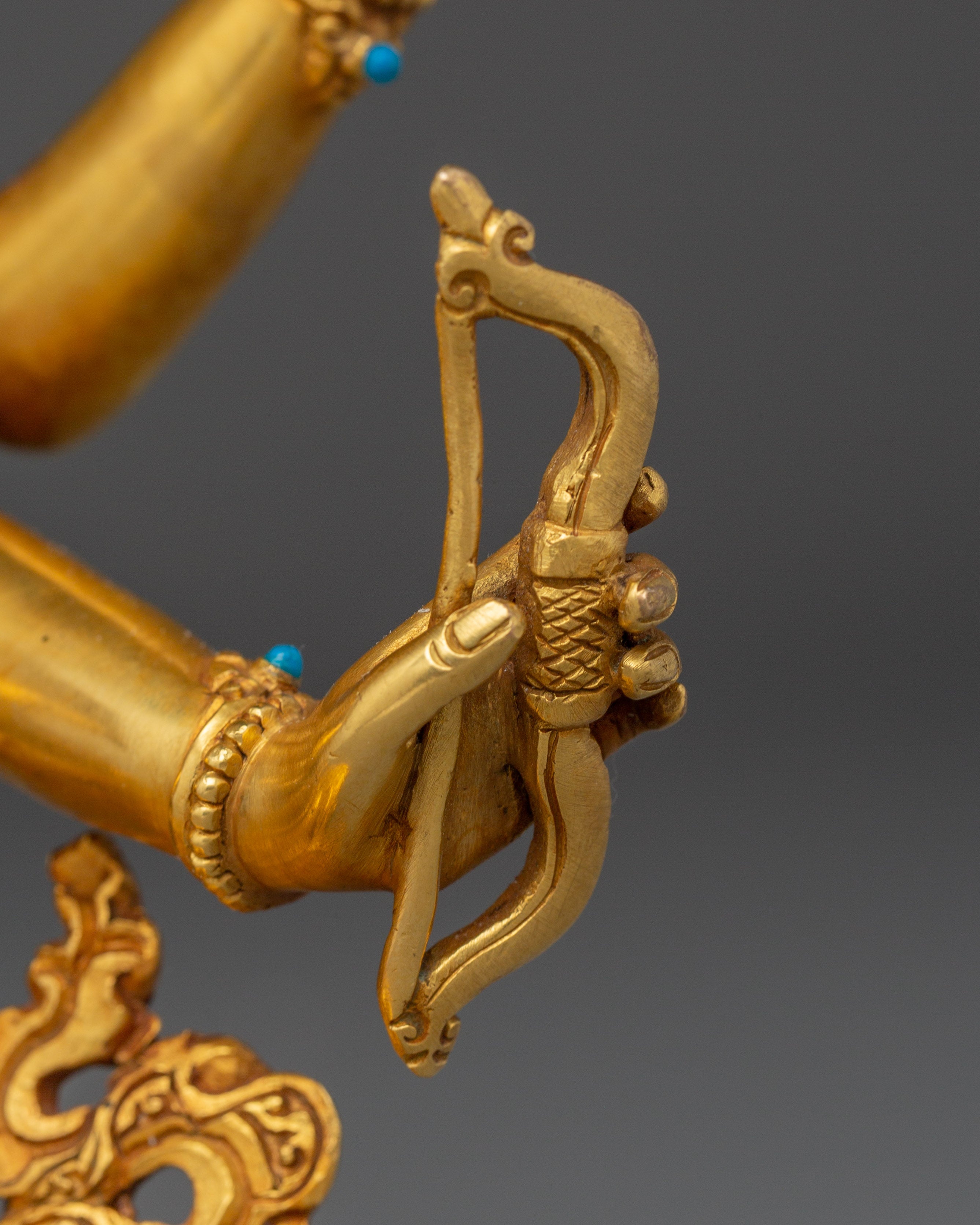 Golden Statue of Usnishavijaya | Namgyalma - Tibetan Healing Deity