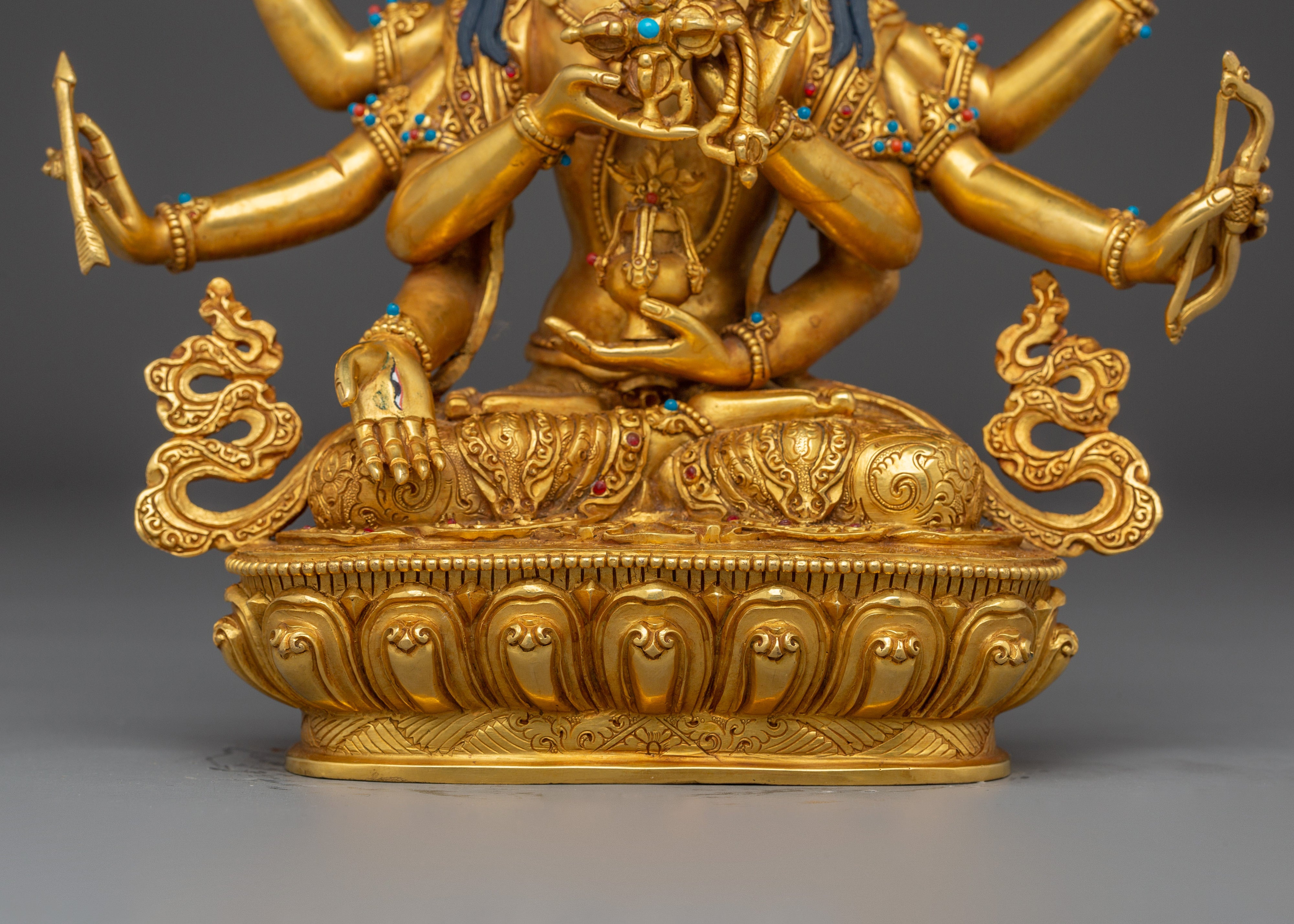 Golden Statue of Usnishavijaya | Namgyalma - Tibetan Healing Deity