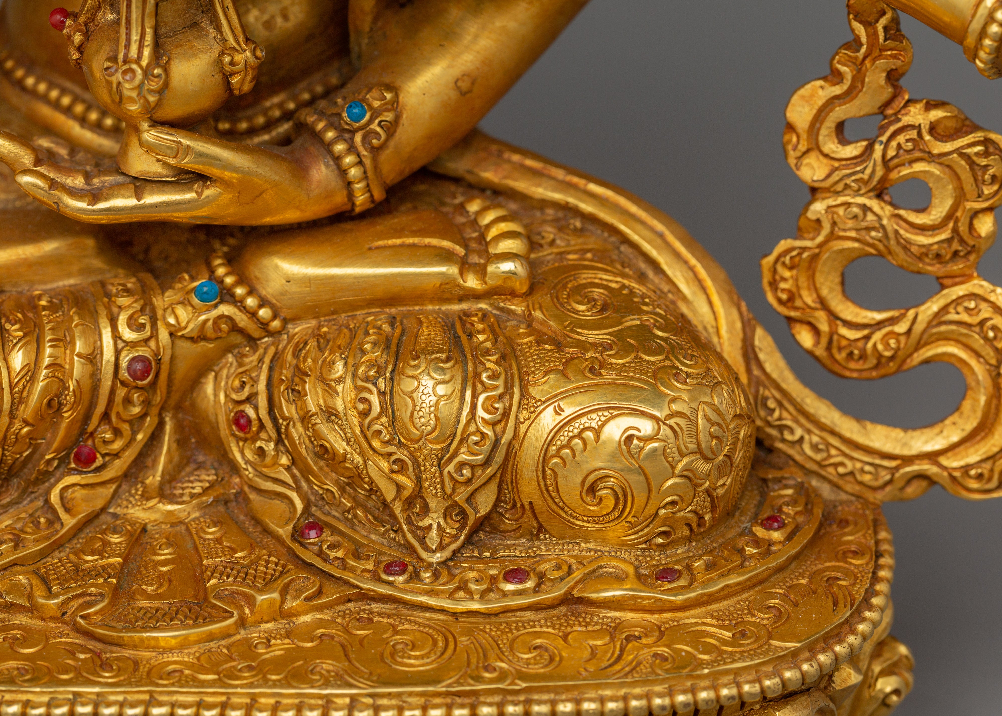 Golden Statue of Usnishavijaya | Namgyalma - Tibetan Healing Deity
