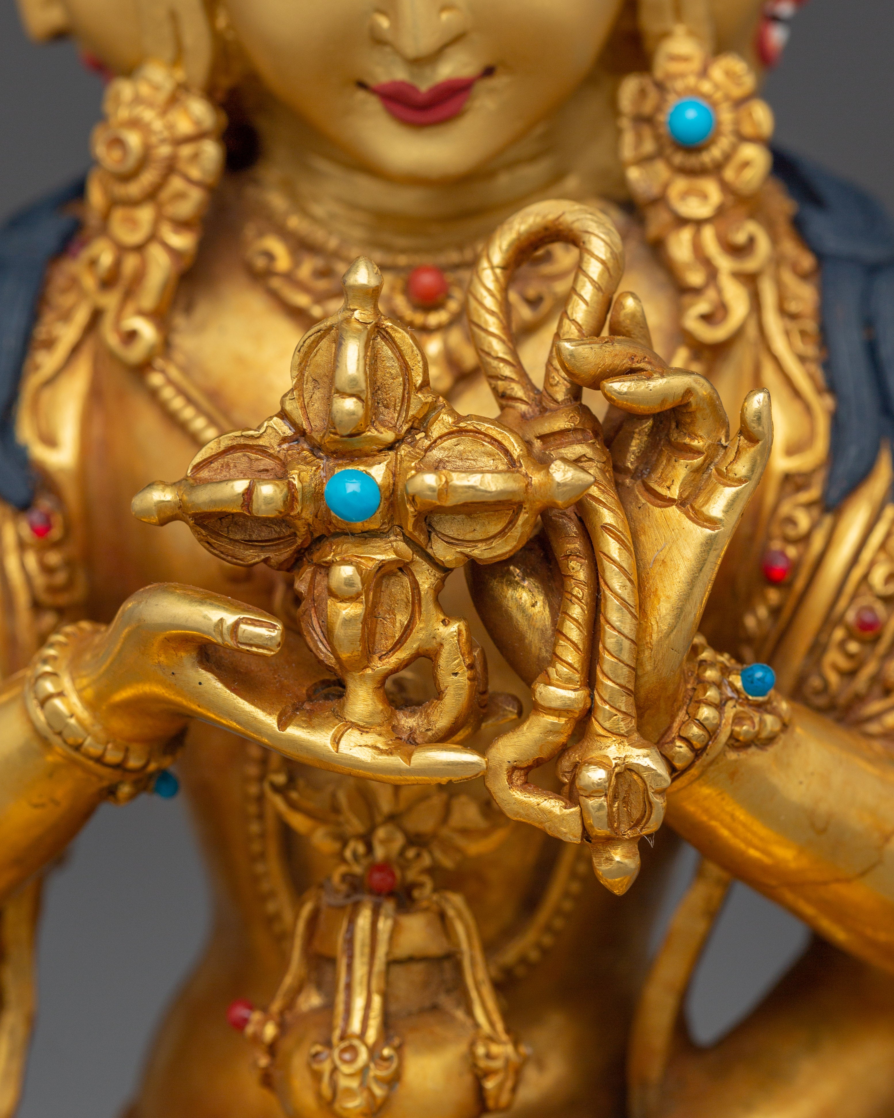 Golden Statue of Usnishavijaya | Namgyalma - Tibetan Healing Deity