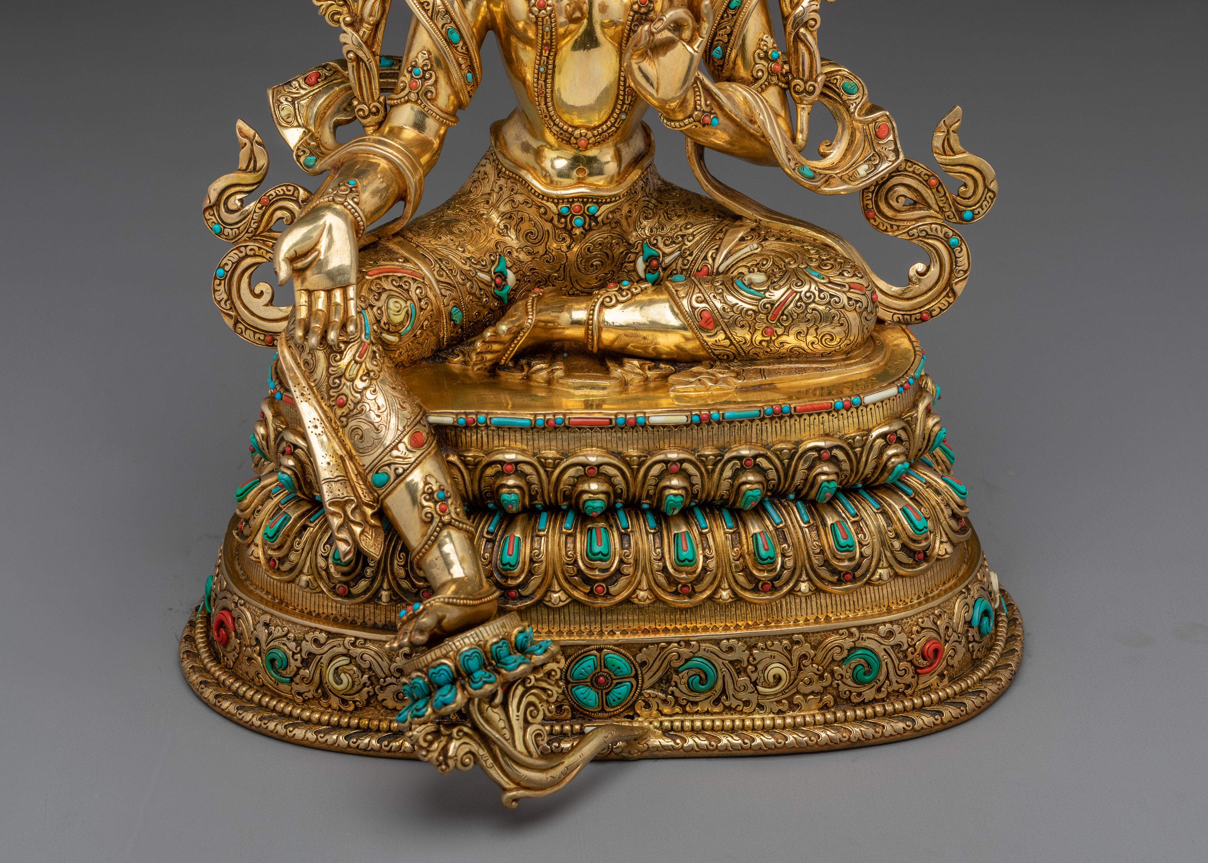 Majestic Statue of Bodhisattva Green Tara | Mother of Liberation