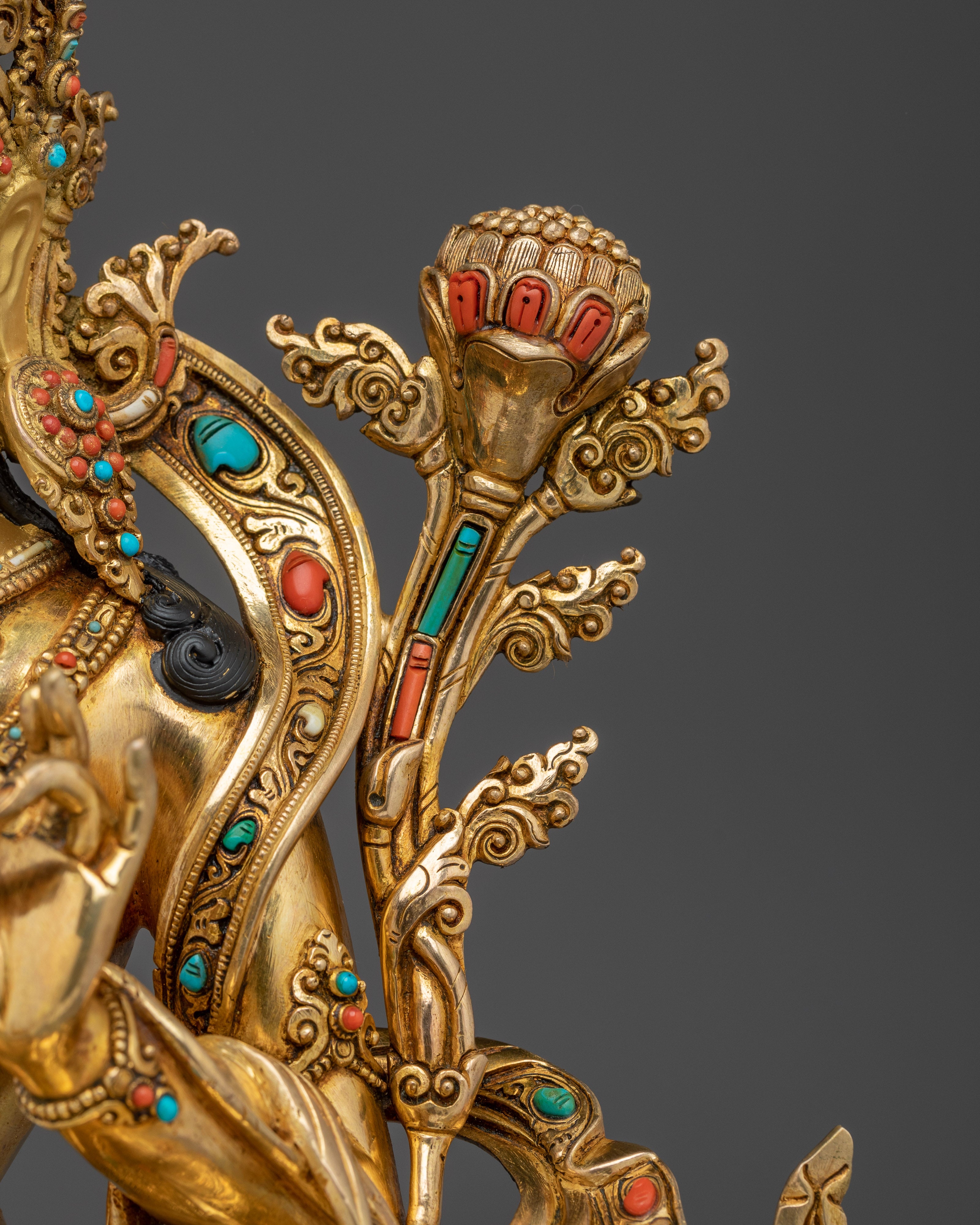 Majestic Statue of Bodhisattva Green Tara | Mother of Liberation