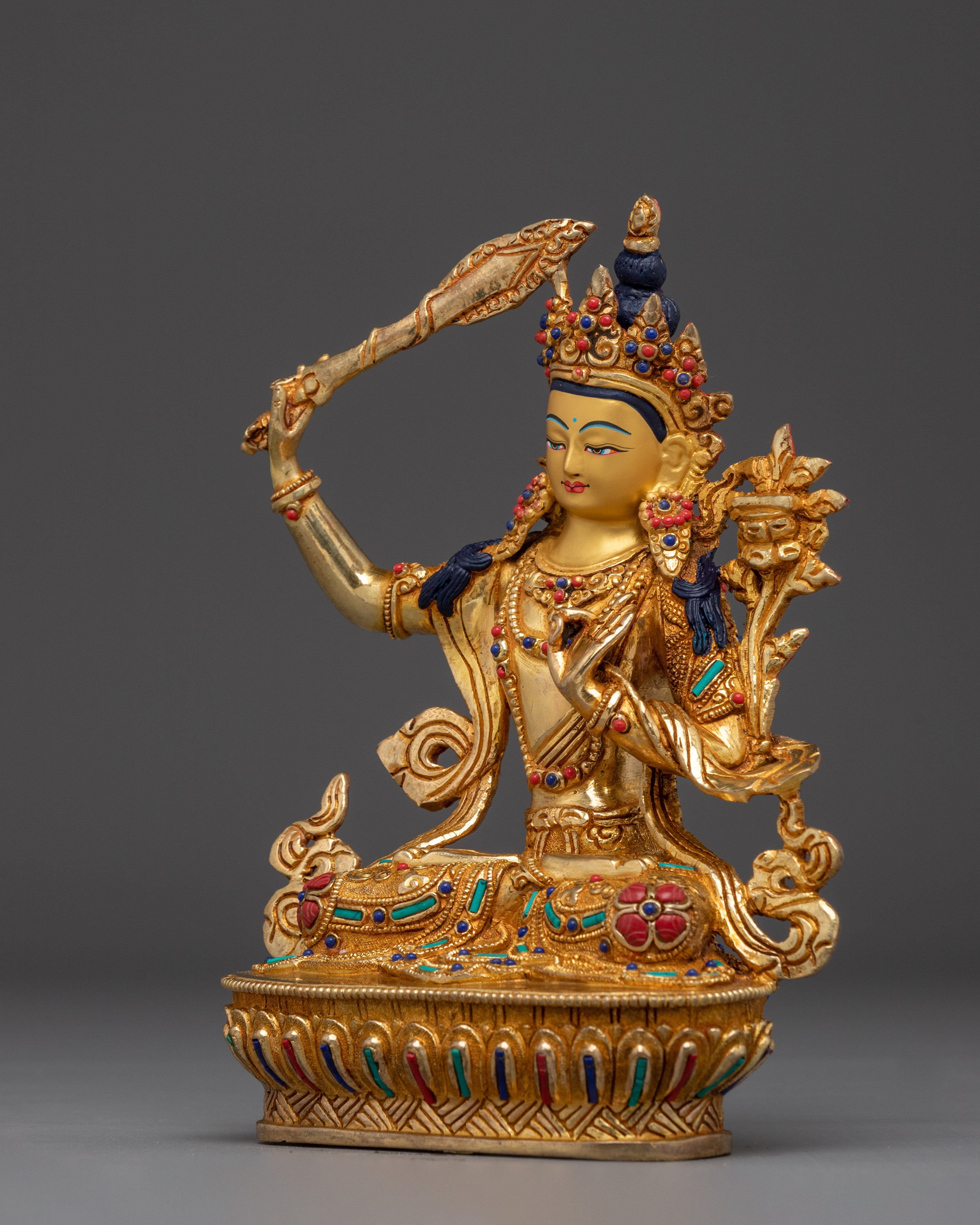 Enlightened Bodhisattva Manjushri Statue | Symbol of Wisdom