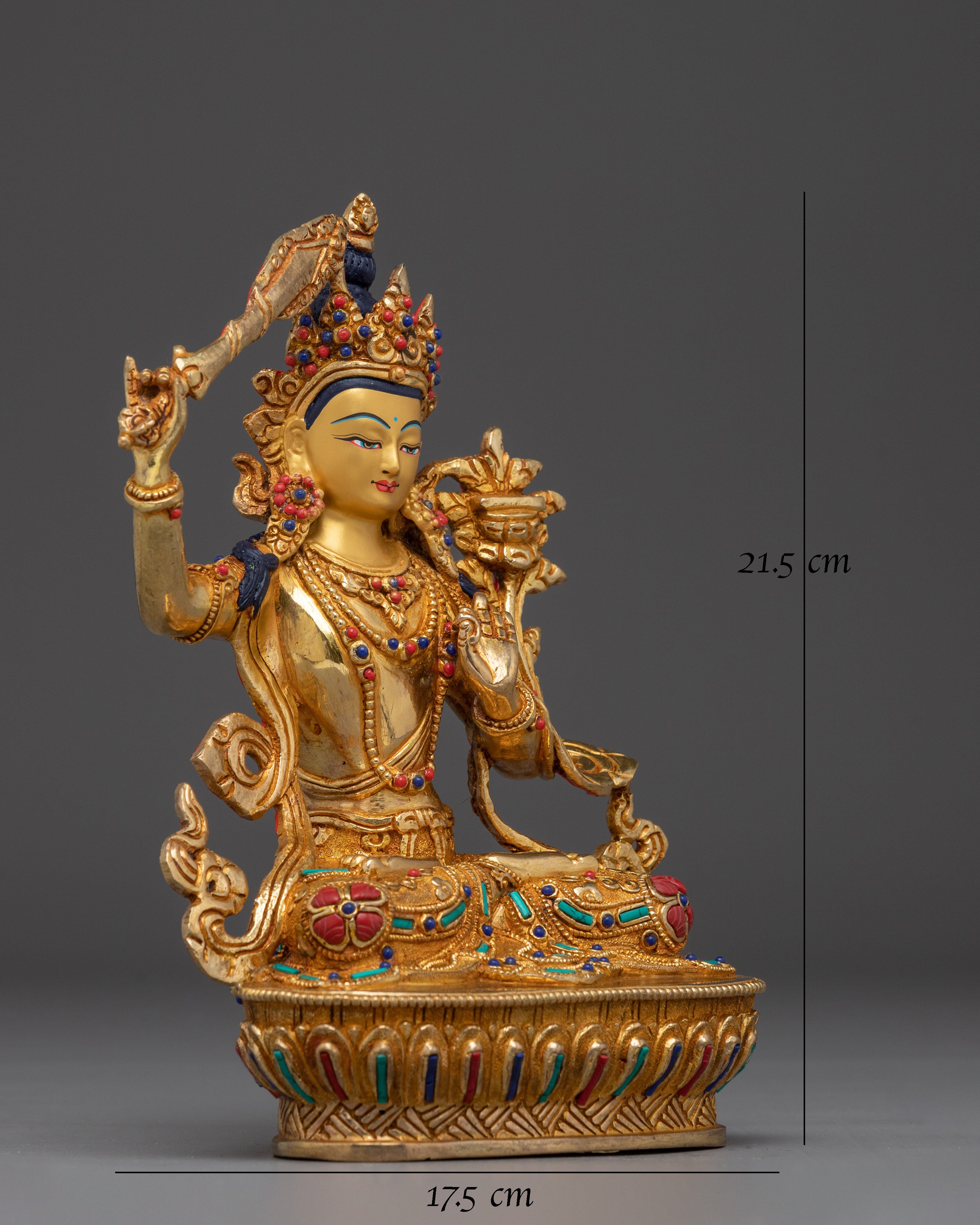 Enlightened Bodhisattva Manjushri Statue