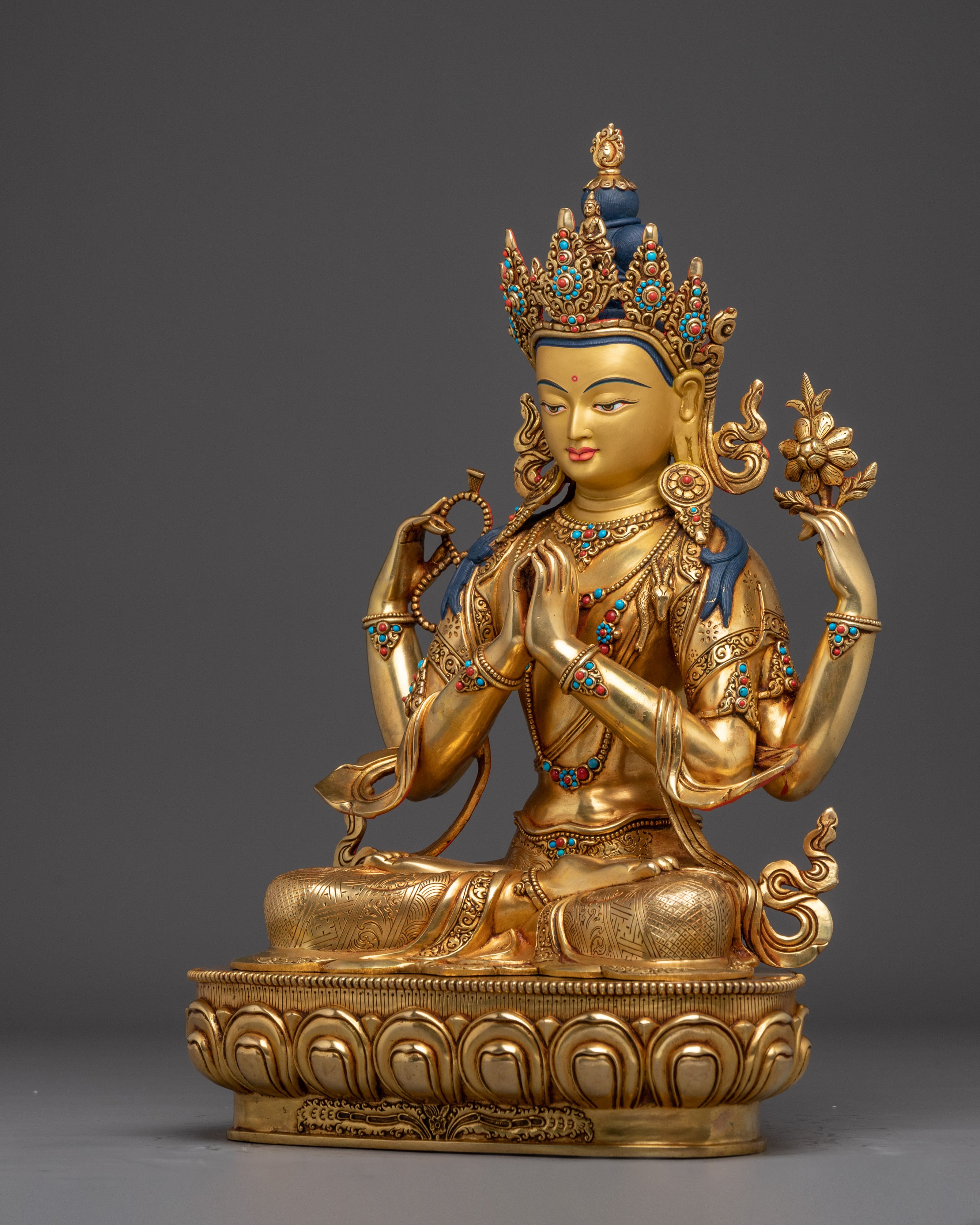 Protective Bodhisattva Chenrezig Artwork | The one who looks with unwavering eye