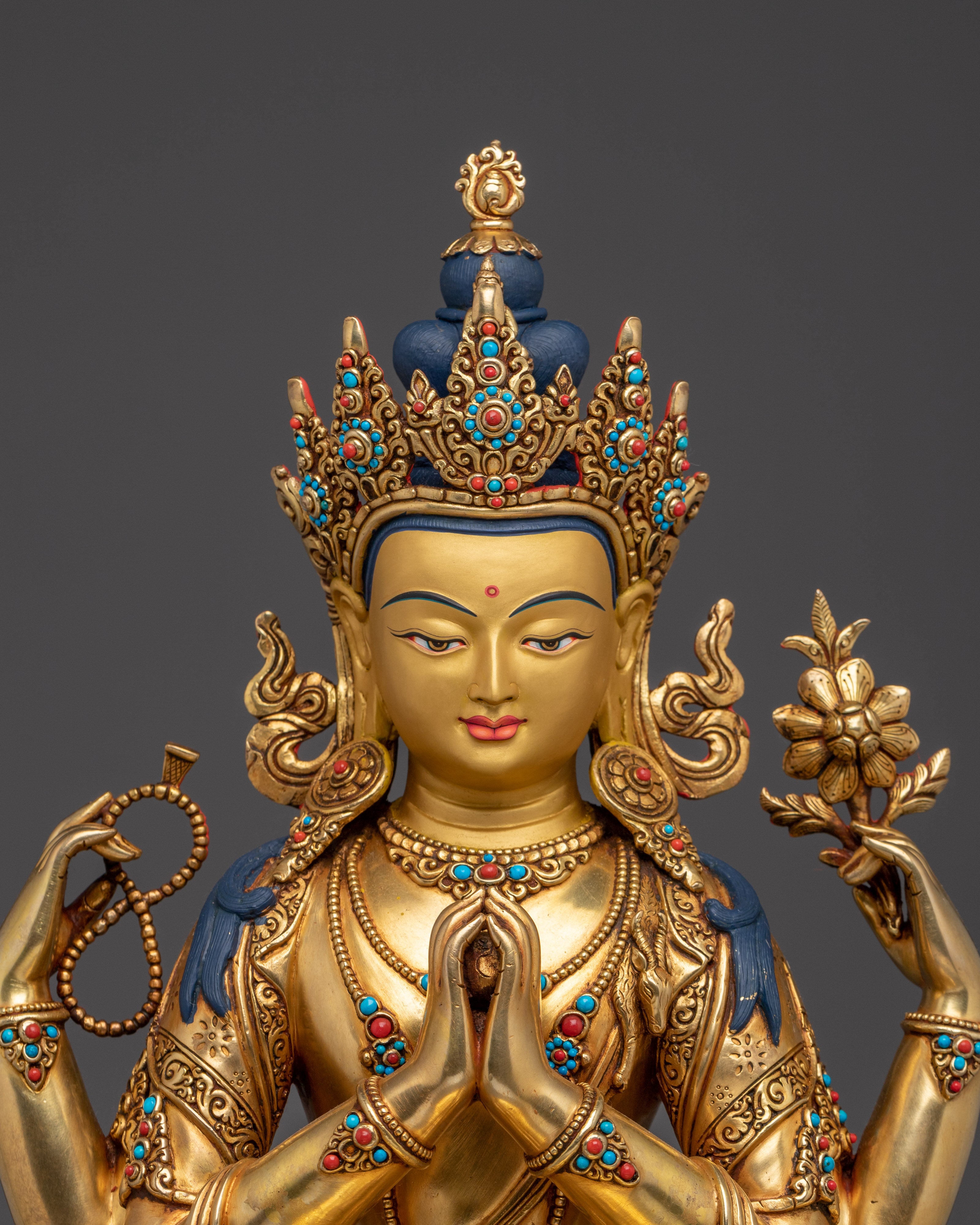 Protective Bodhisattva Chenrezig Artwork | The one who looks with unwavering eye