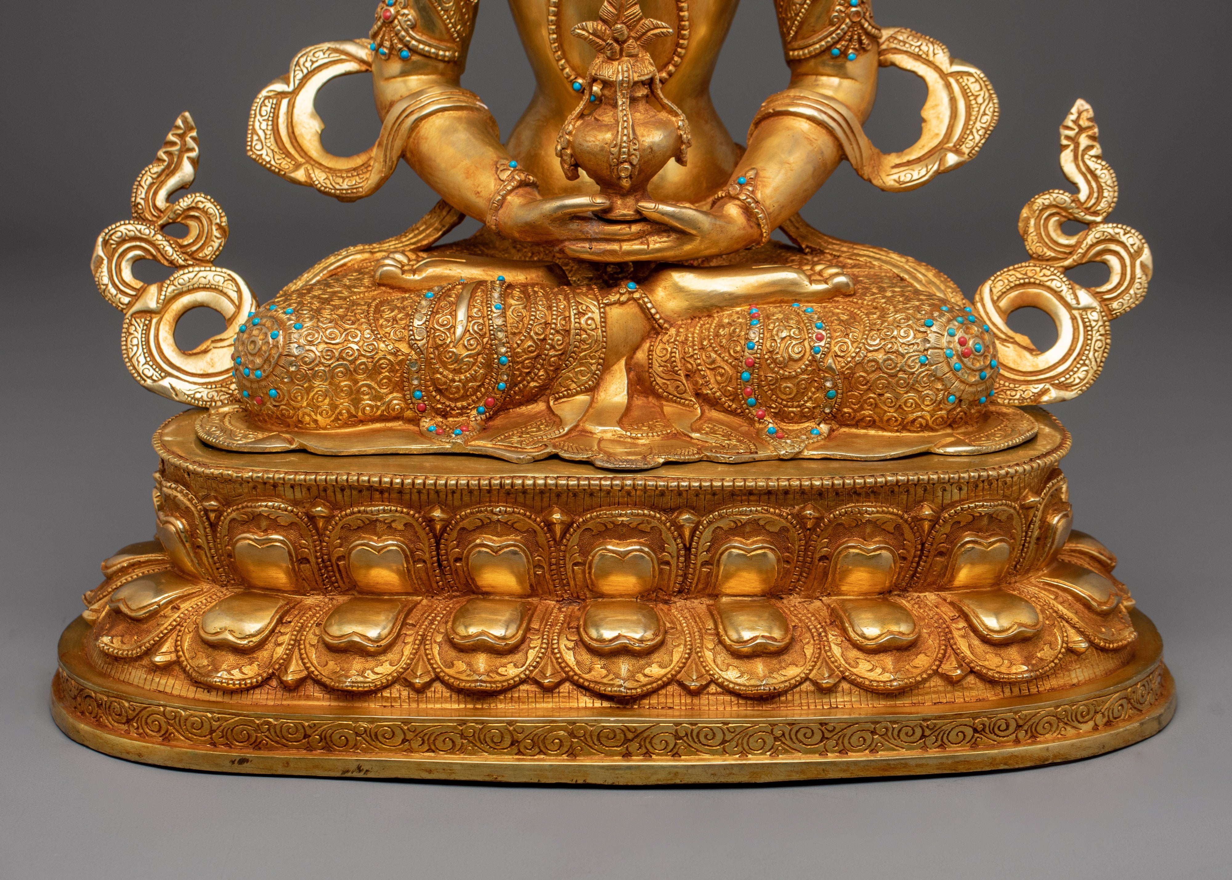 Buddhist Deity Amitayus Copper Statue | Deity for Longevity