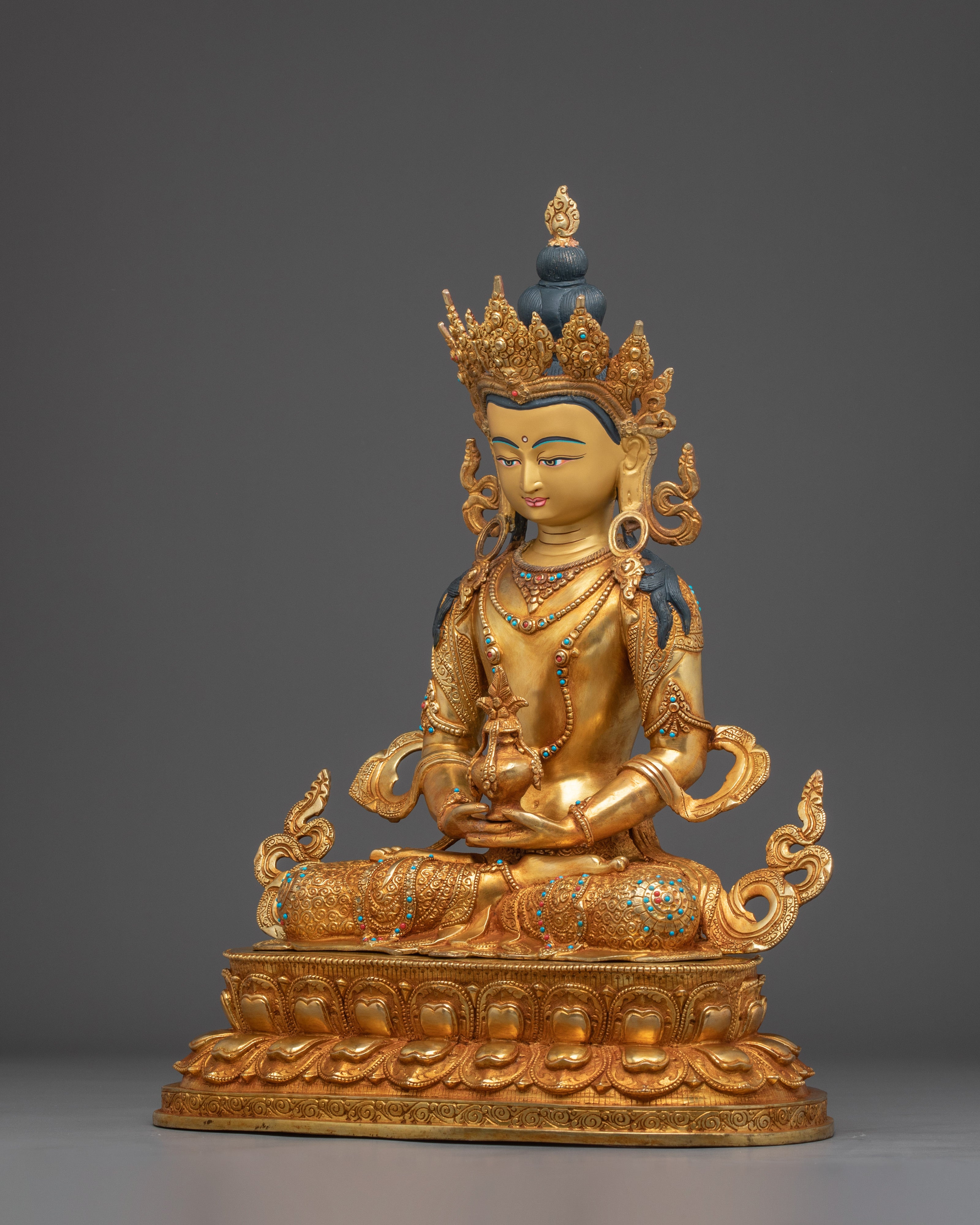 Buddhist Deity Amitayus Copper Statue | Deity for Longevity