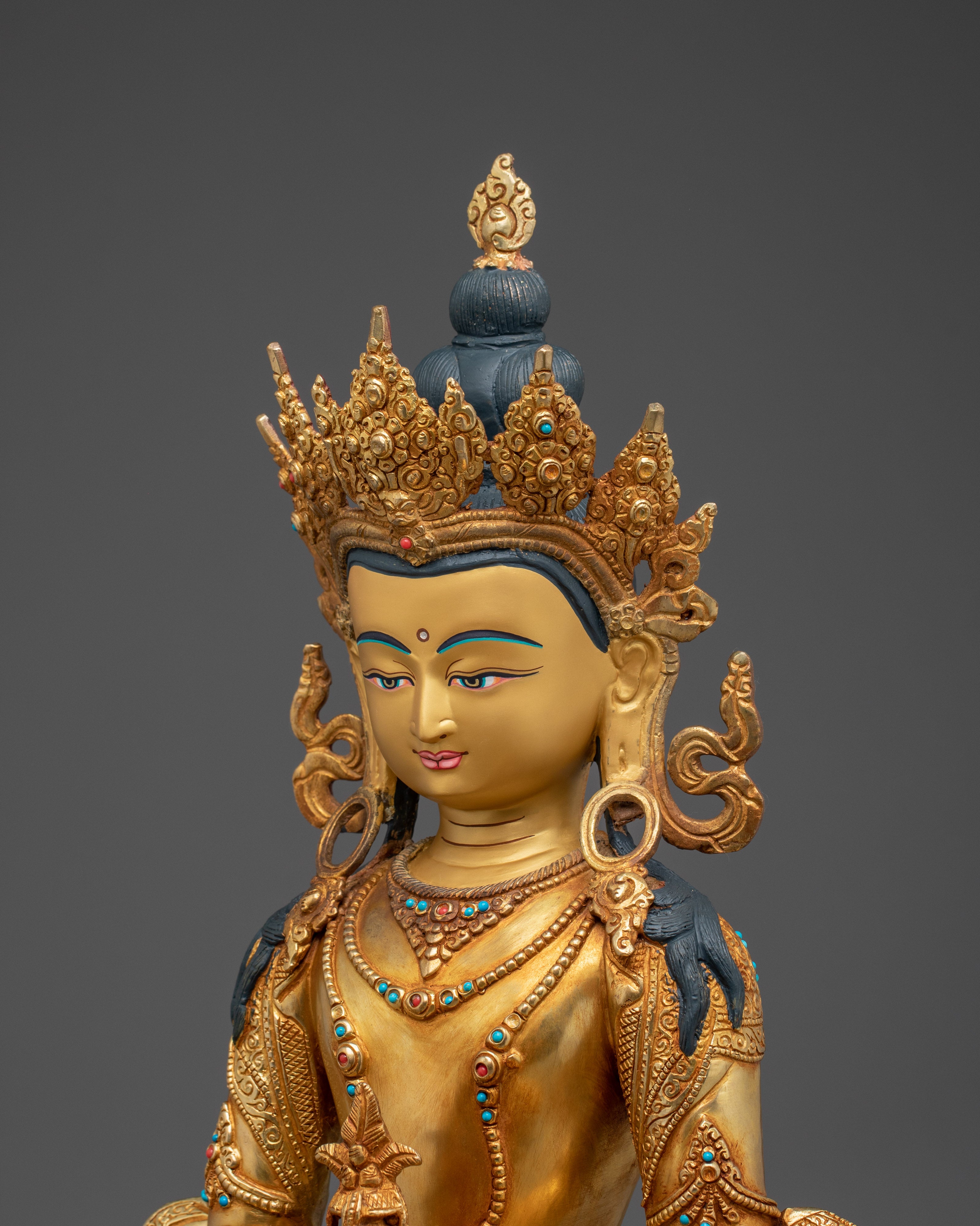 Buddhist Deity Amitayus Copper Statue | Deity for Longevity