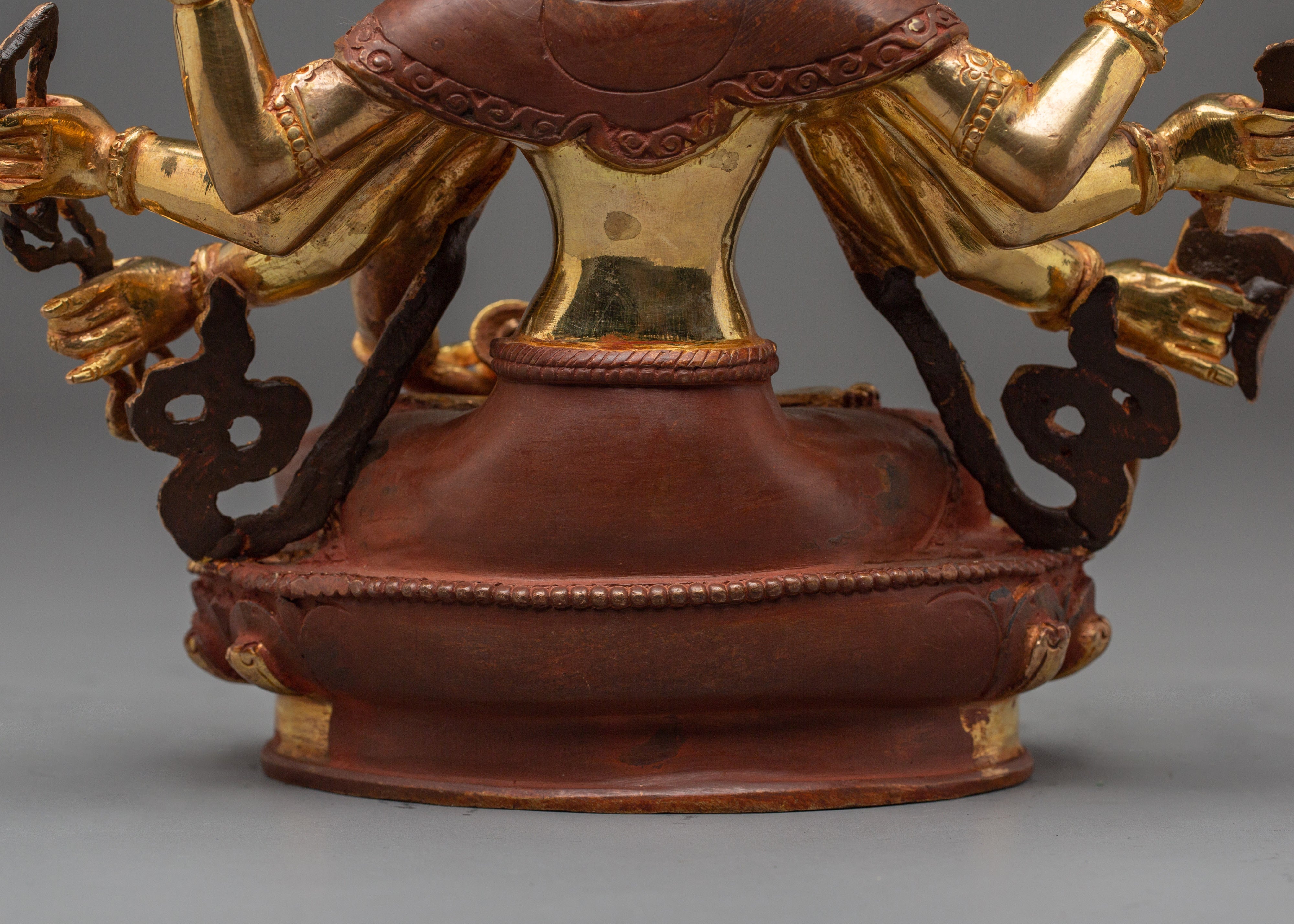 Maha Vajrasattva Gold Gilded Copper Statue | Powerful Buddhist Sculpture for Altar & Ritual