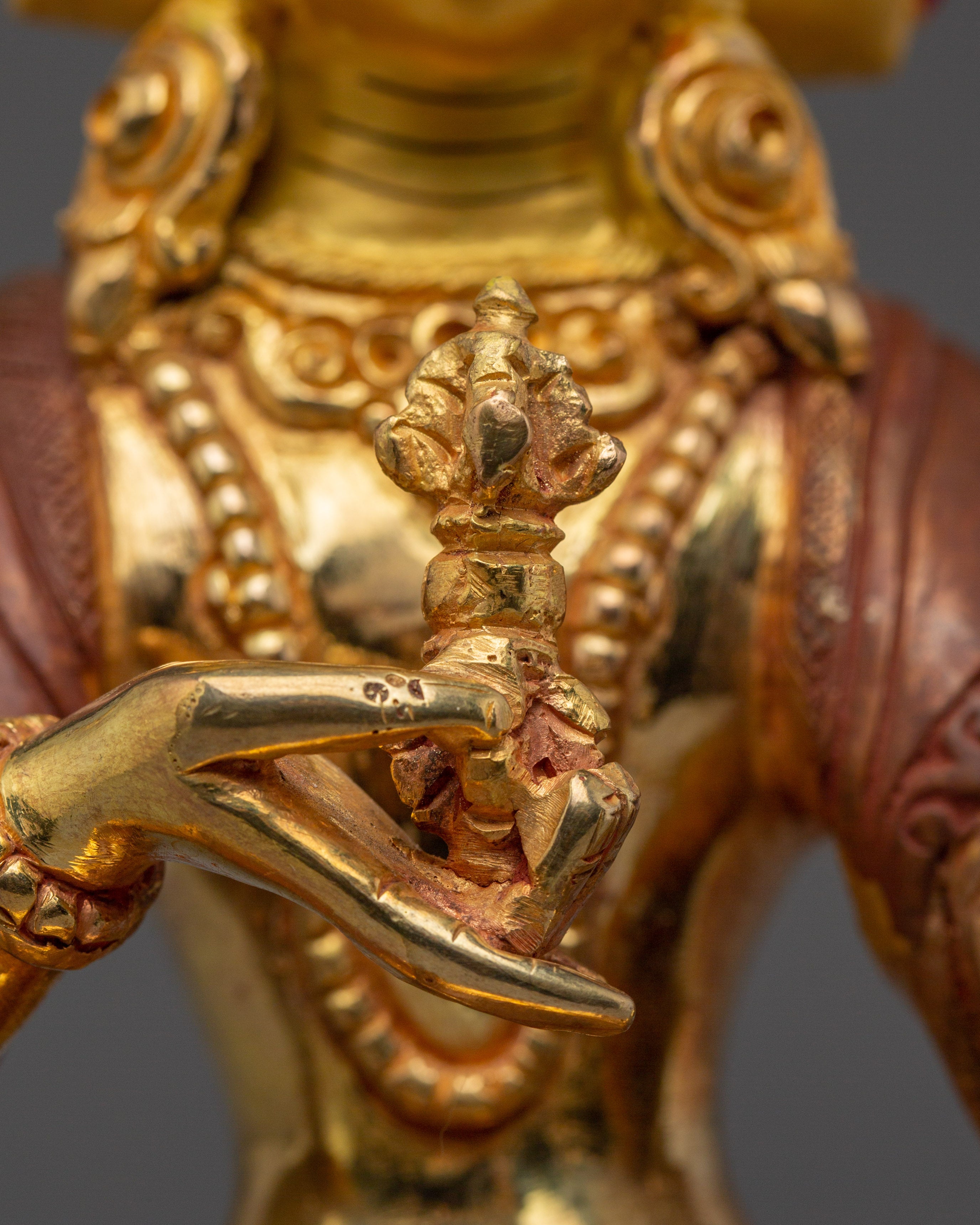 Maha Vajrasattva Gold Gilded Copper Statue | Powerful Buddhist Sculpture for Altar & Ritual