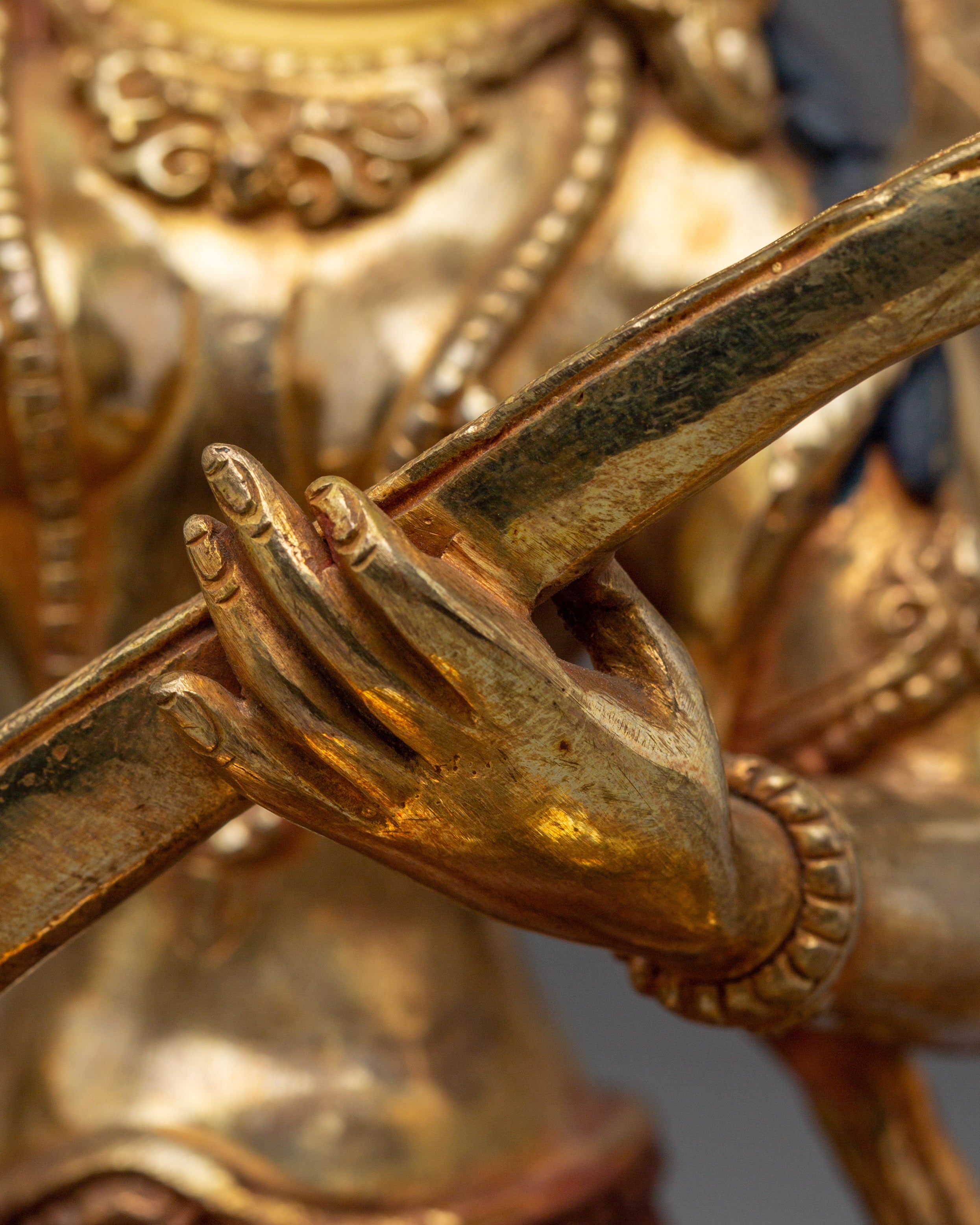 Saraswati Statue in 24K Gold-Gilded | Ideal for Altars, Meditation