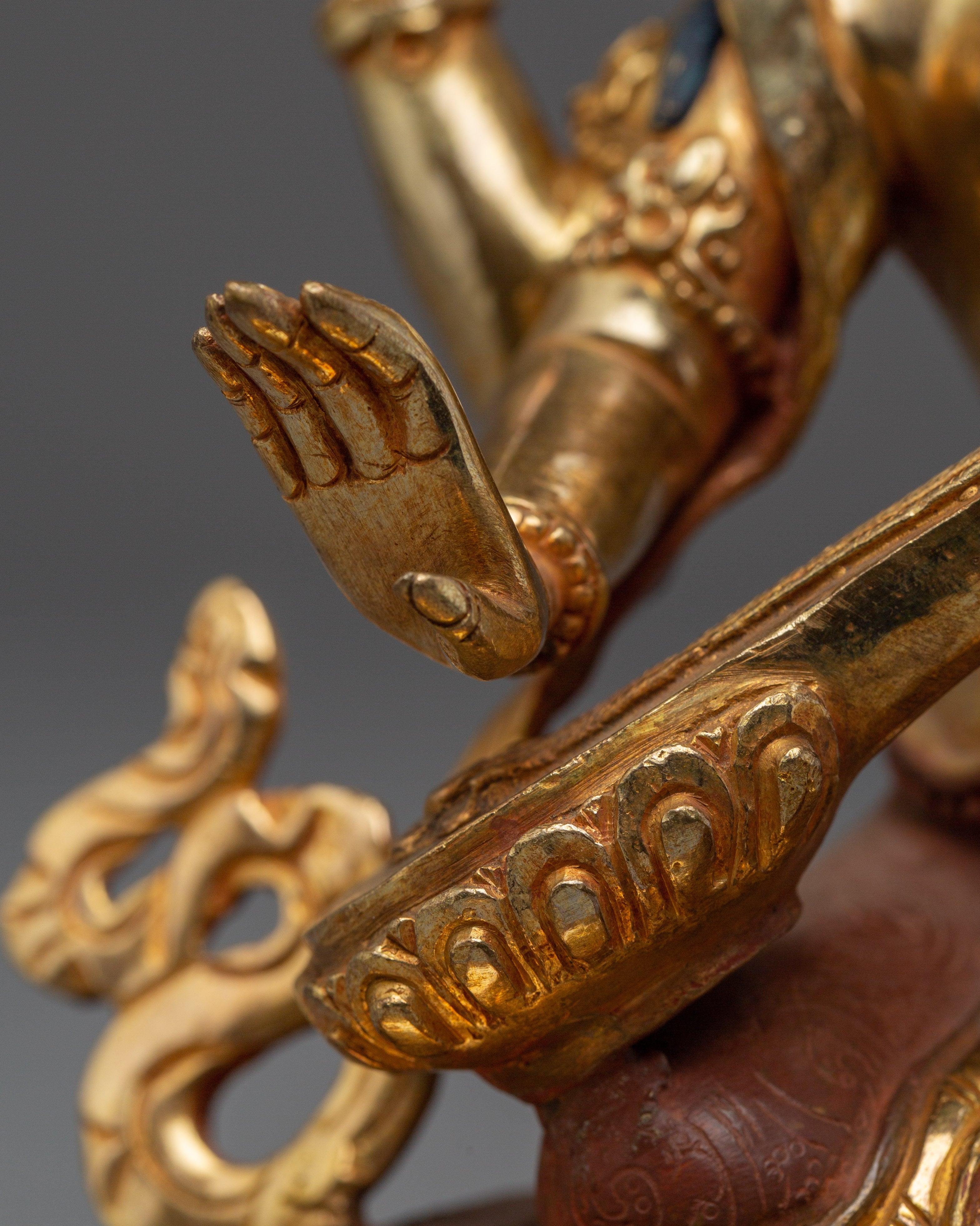 Saraswati Statue in 24K Gold-Gilded | Ideal for Altars, Meditation